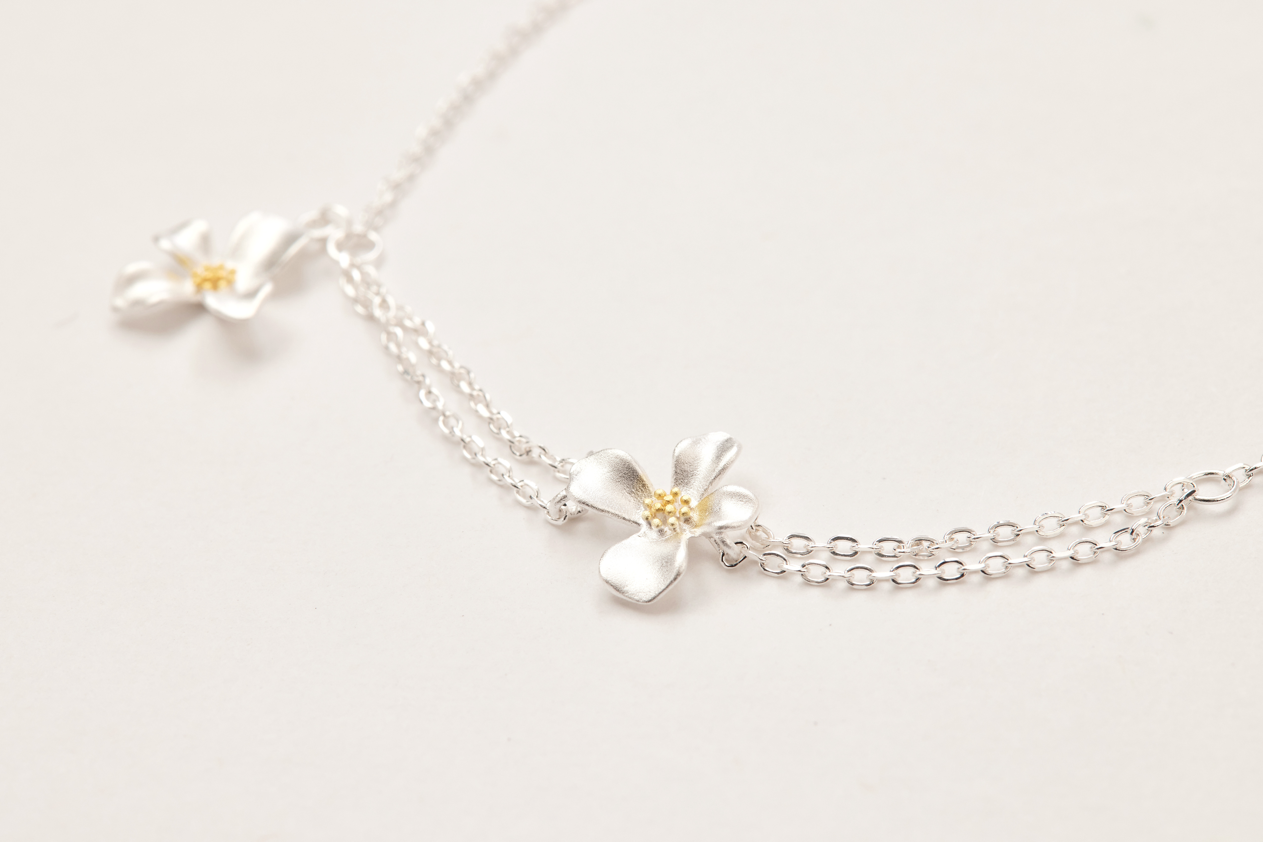 B503  | 純銀雛菊小花手鍊