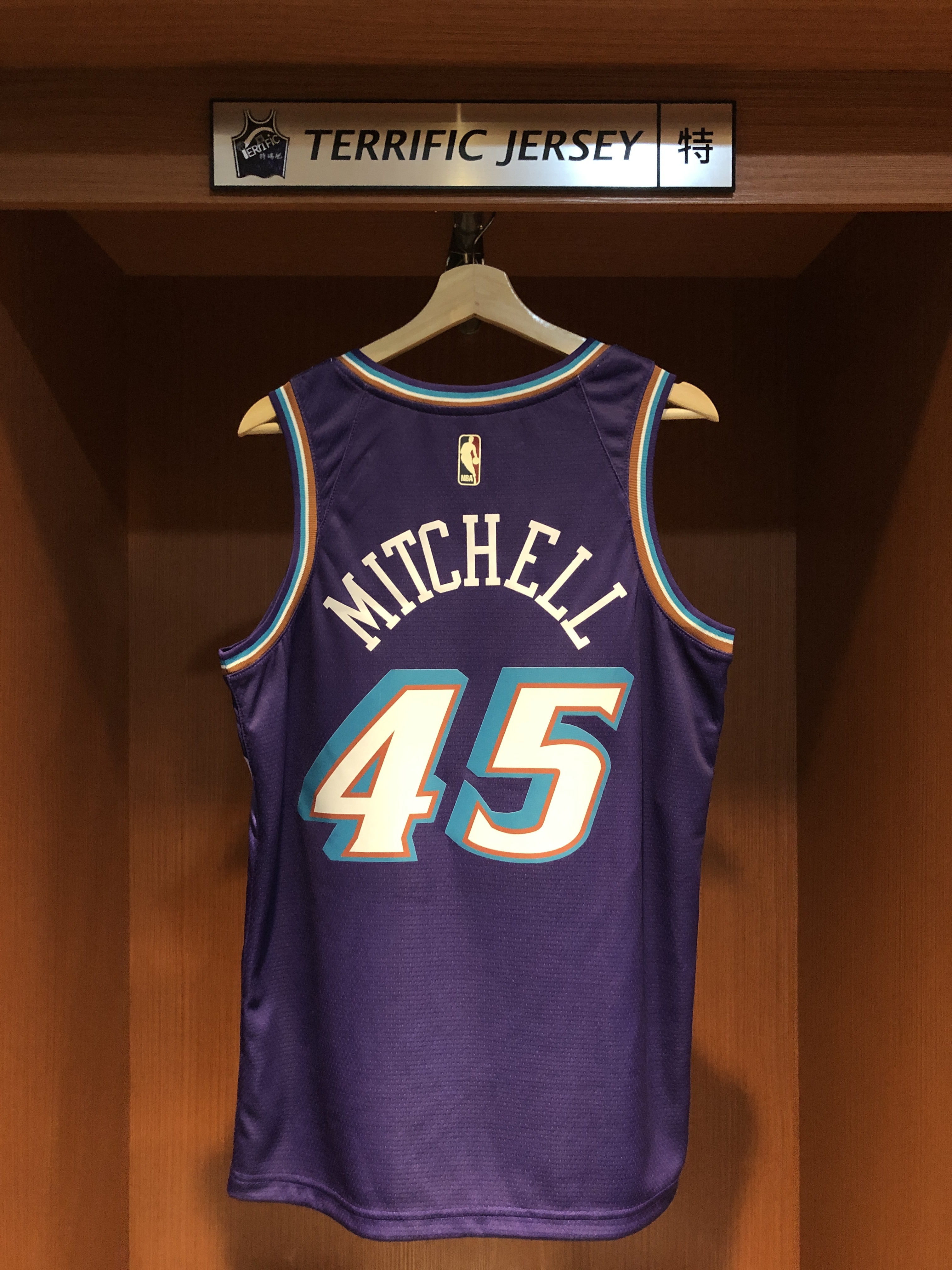 NBA球衣 Donovan Mitchell 猶他爵士復古紫 紫冰山 HWC Nike Swingman 球迷版 熱轉印 含贊助商標 全新