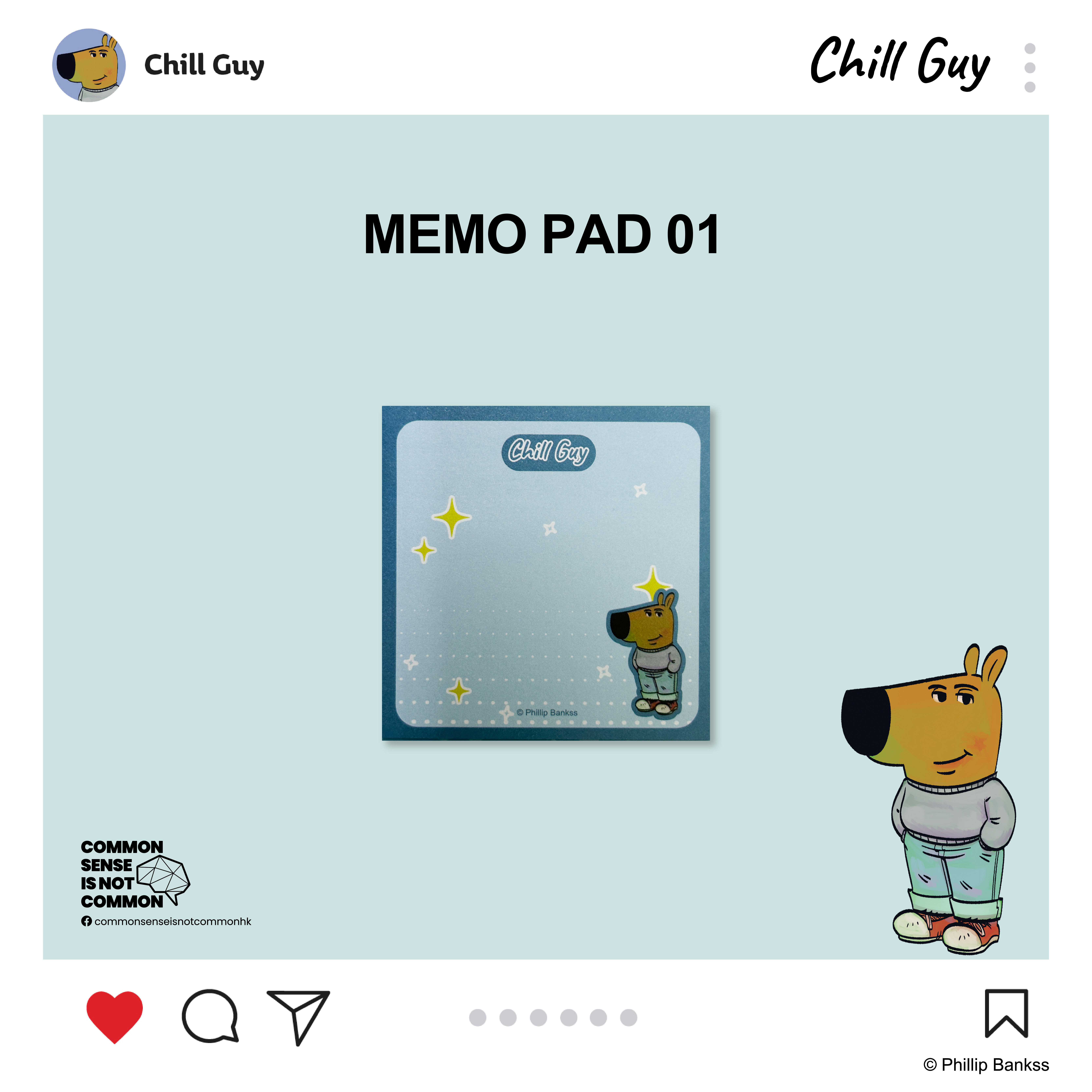 Chill Guy 便條紙 CG-Memo Pad-01