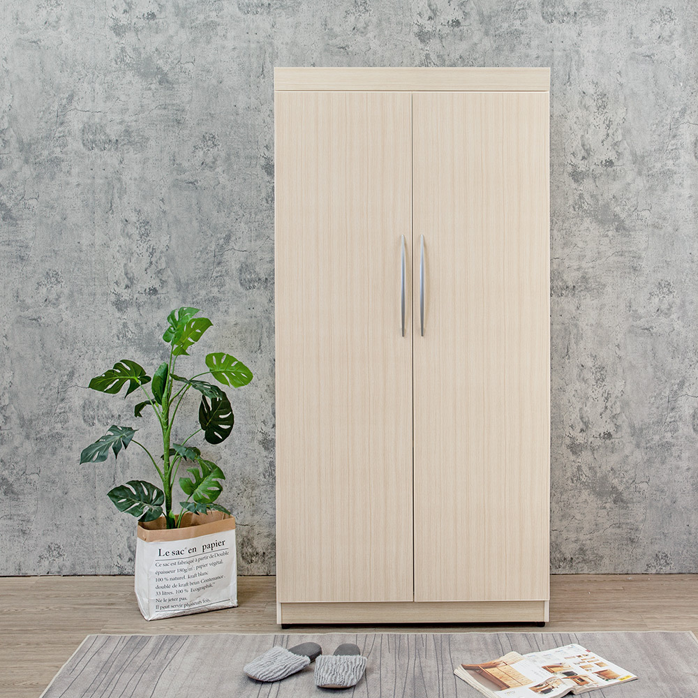 南亞塑鋼-3尺二門塑鋼衣櫃