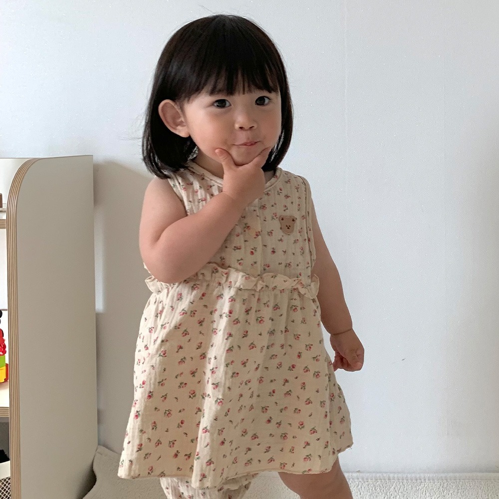 25S/S DTD Floral碎花娃娃衫無袖上下套裝