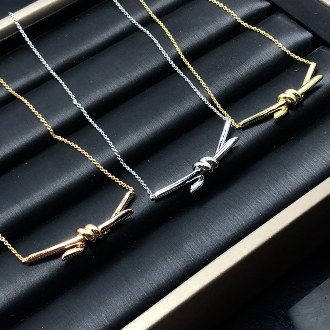 18k Ti”knot繩結扭結無鑽’高奢定製項鍊