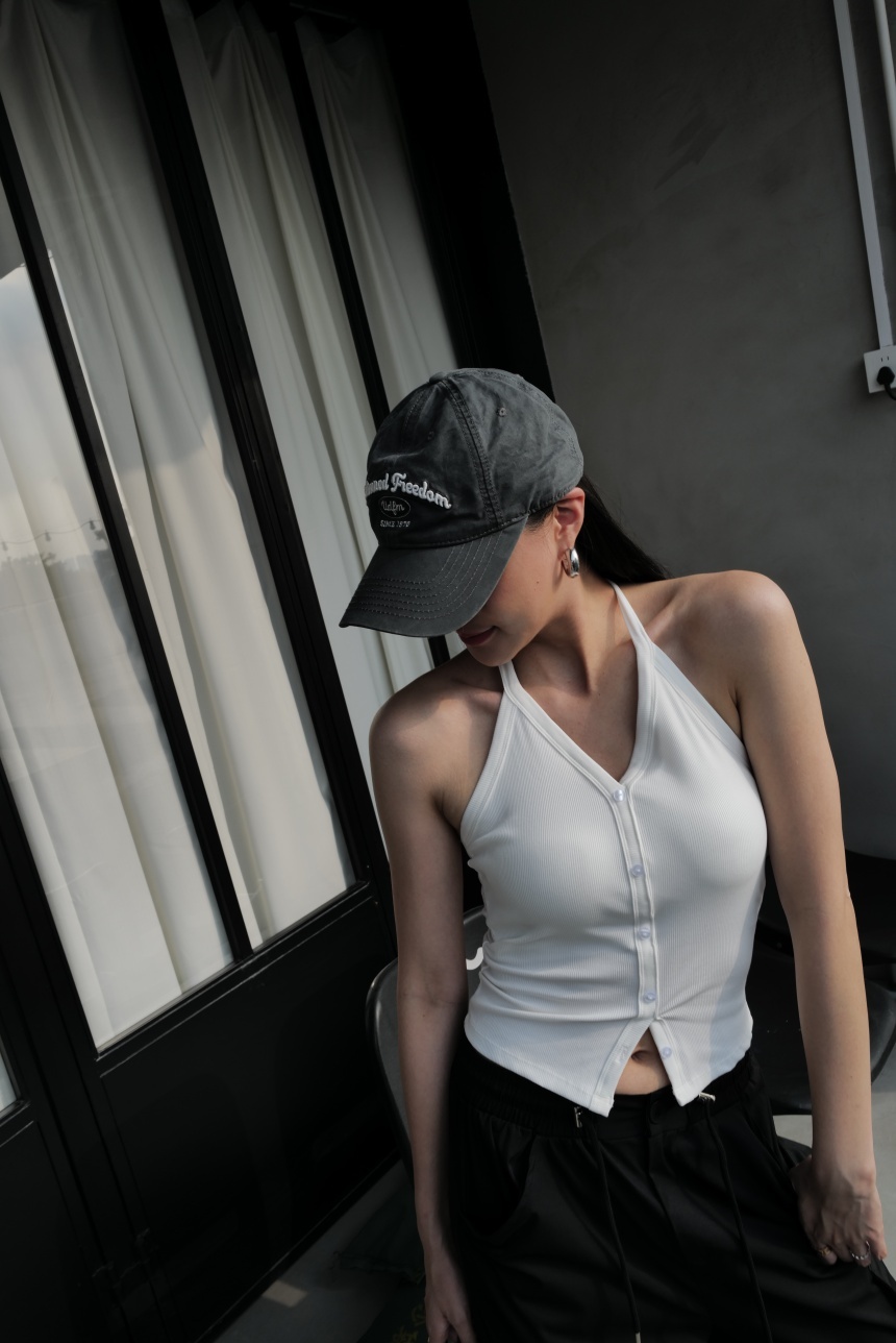 掛脖附胸墊吊帶背心*3色