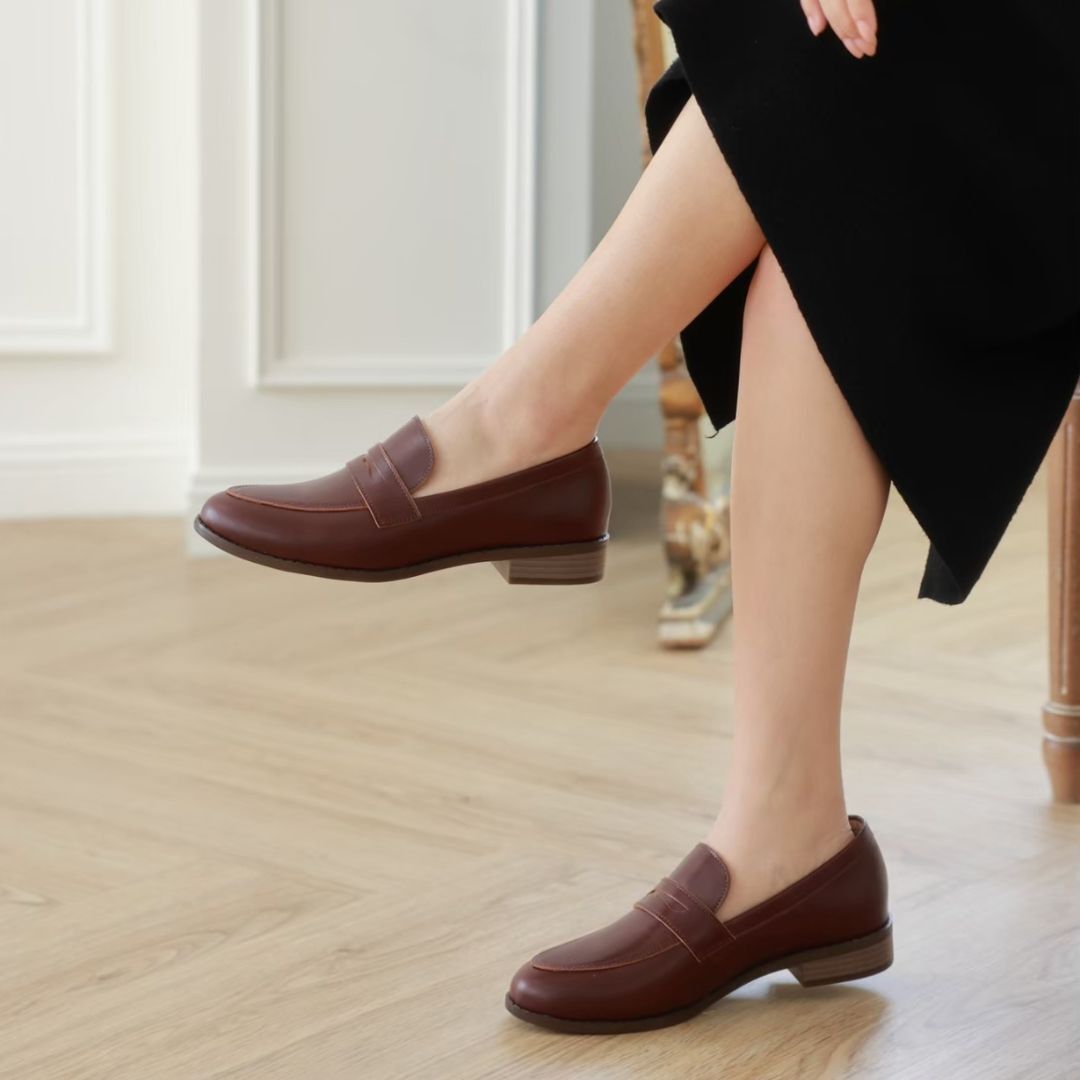 潘妮 樂福鞋-復古紅