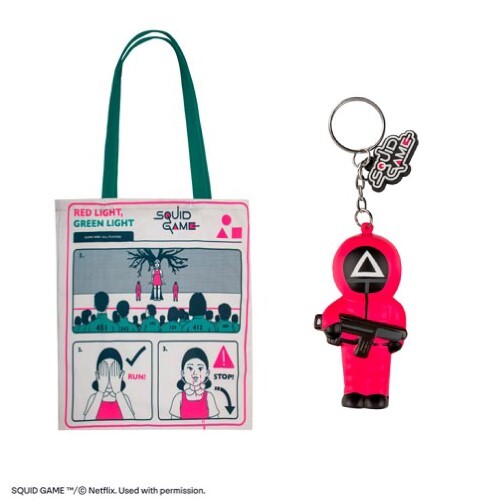 魷魚遊戲英熙藍圖手提袋 & 士兵鑰匙扣