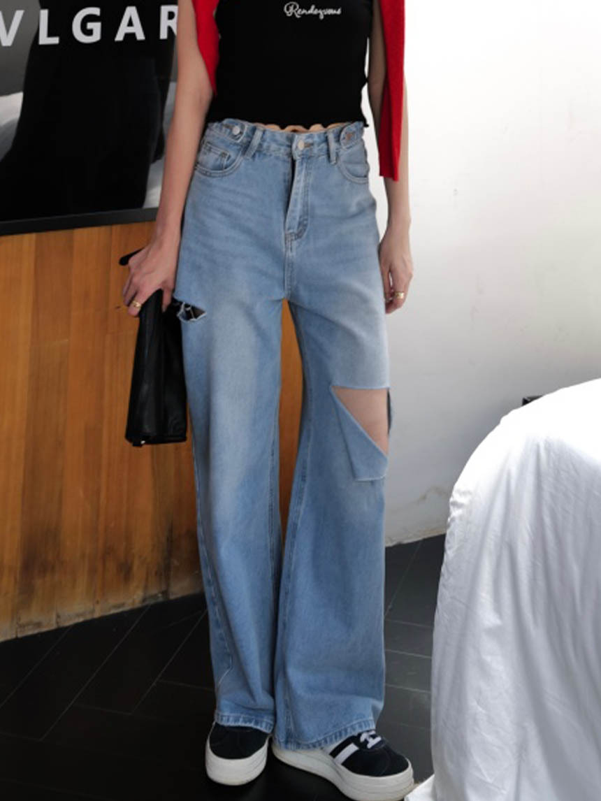 高磅腰釦大寬褲*2色