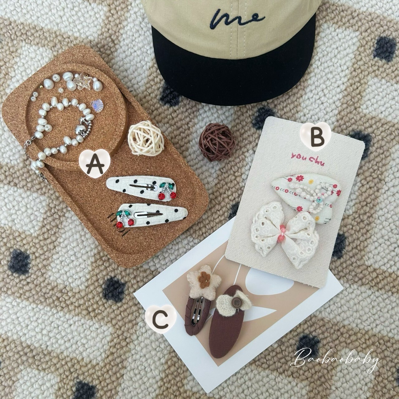 花影午後髮夾組