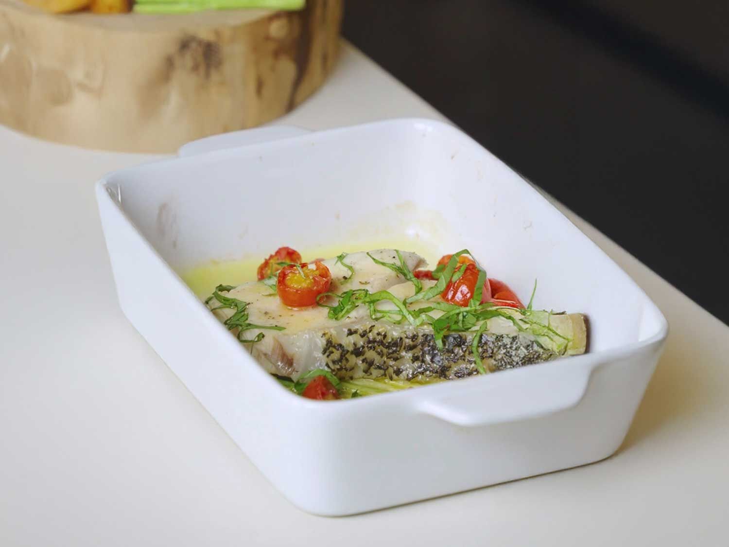 檸檬迷迭香烤龍膽石斑魚排