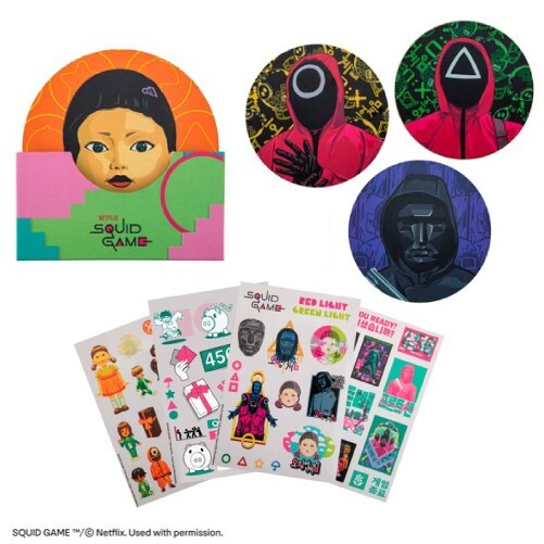 魷魚遊戲杯墊套裝 & 貼紙套裝