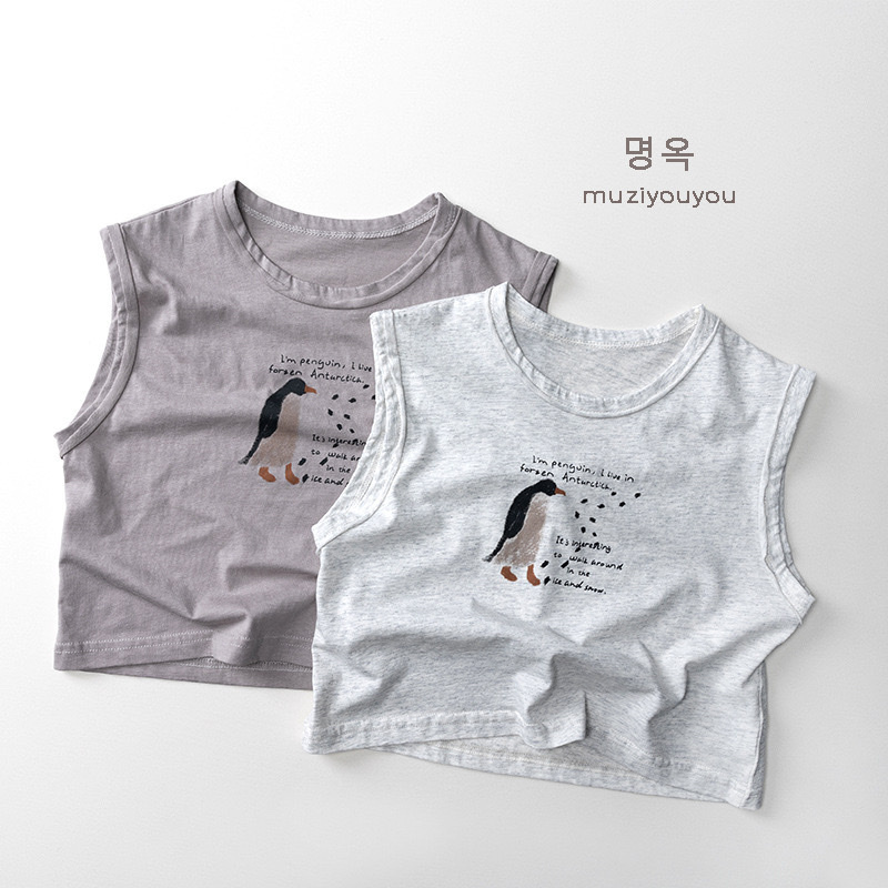 純棉無袖企鵝背心