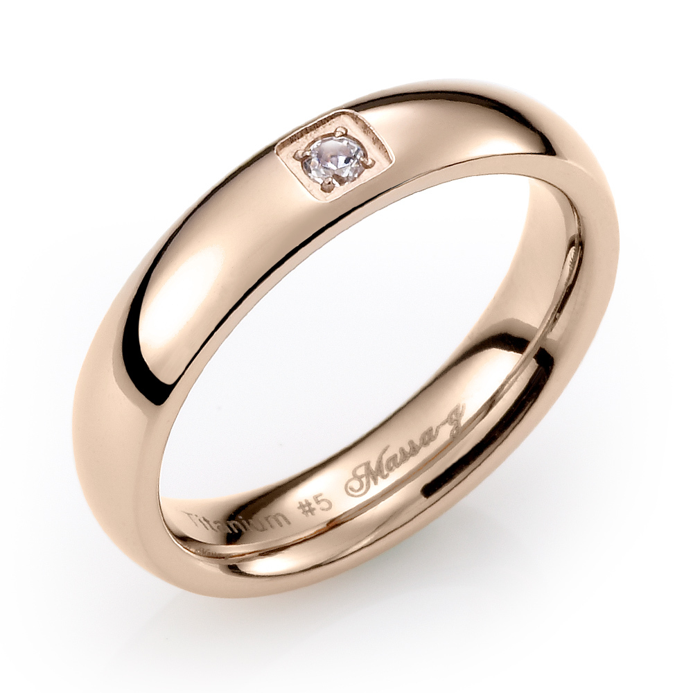 MASSA-G DECO系列【珍愛旅行】玫瑰金 鈦金戒