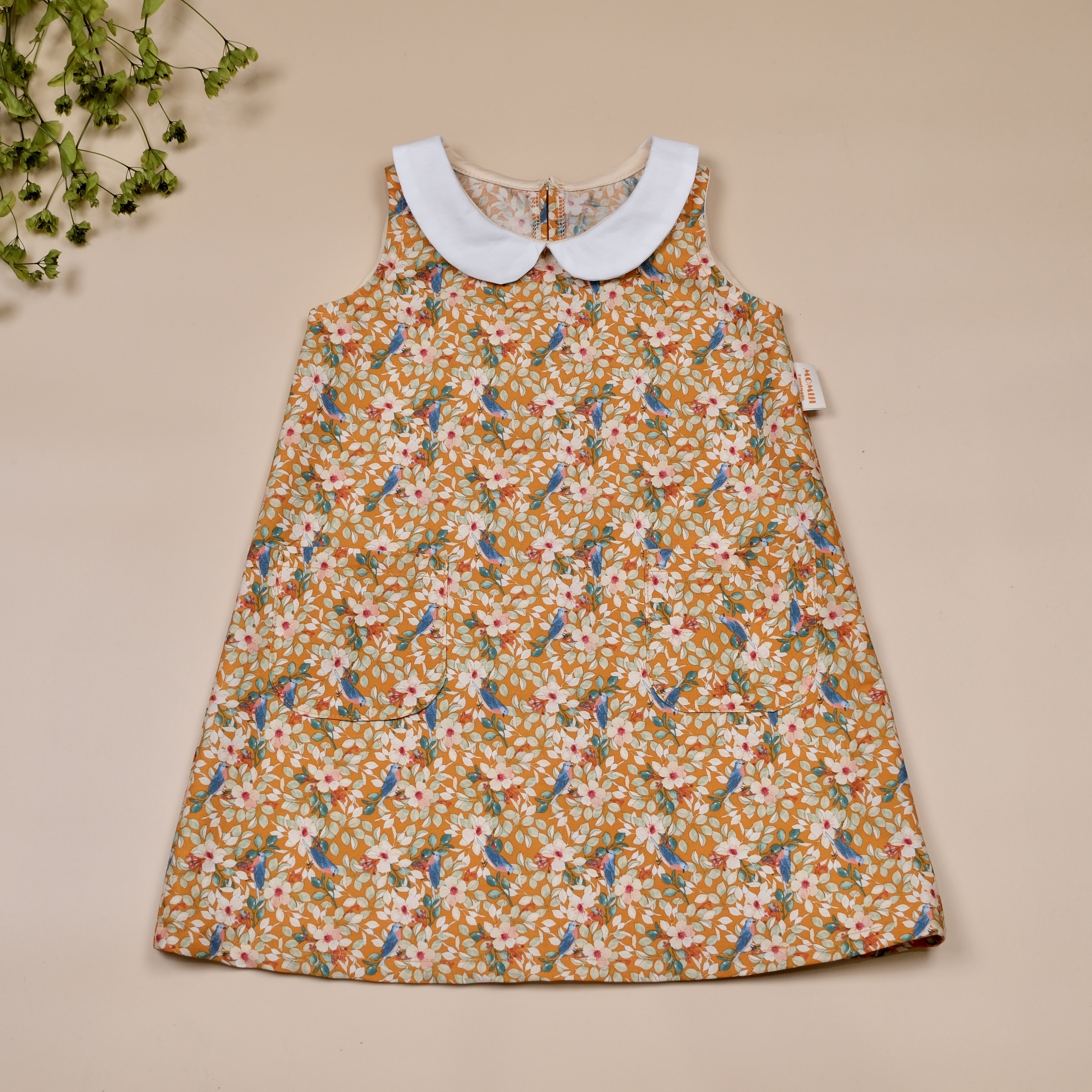 鳥語花香 Birdsong Blooms ❁ 蜂蜜枝頭 ❁ 手作女童無袖洋裝