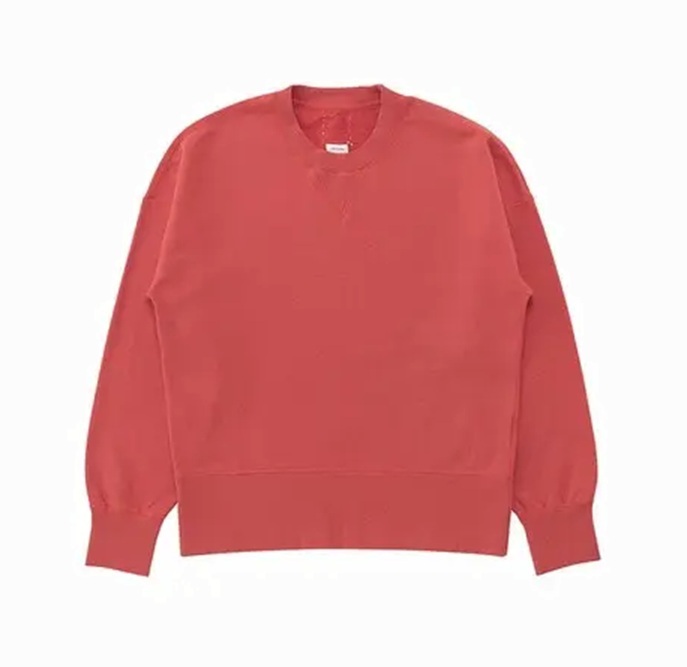 ⏱️限時優惠LIMITED TIME SALE: VISVIM COURT SWEAT L/S (COTTON/CASHMERE) - RED SIZE 2 PRE ORDER ITEM (預訂中)