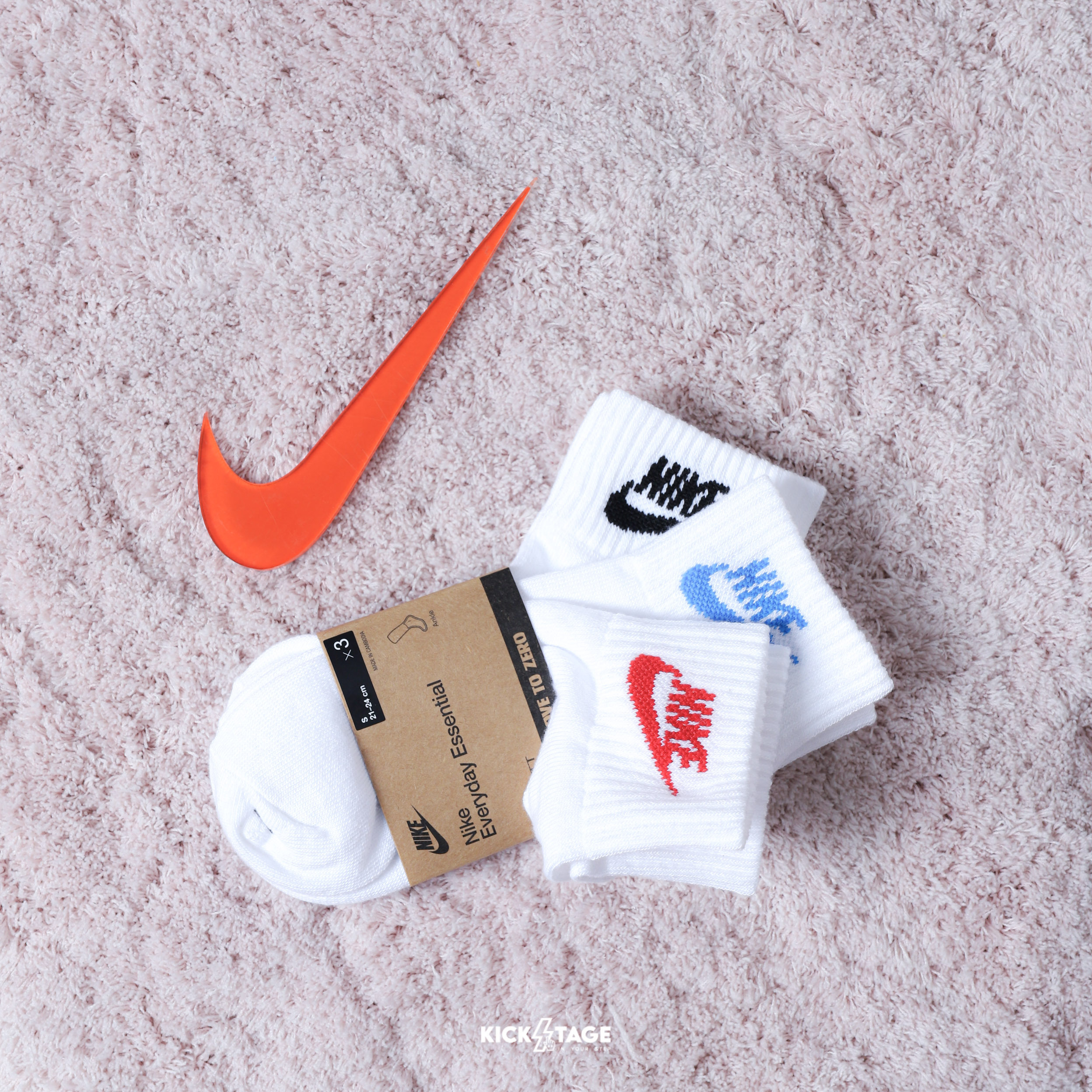 NIKE EVERYDAY ESSENTIAL 白黑 黑紅藍 短襪 踝襪 中筒襪 三雙一組【DX5074】