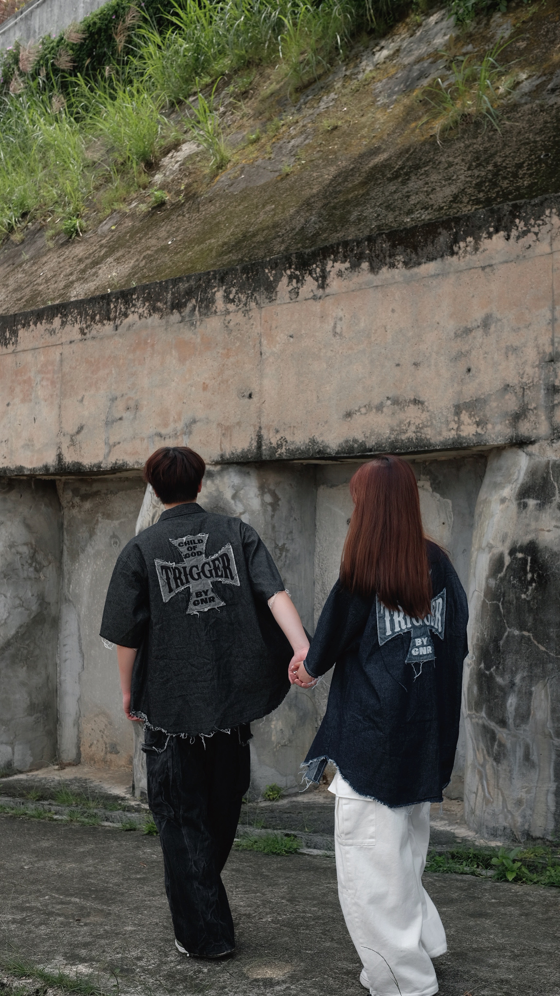 SS0027 後大十字牛仔恤衫