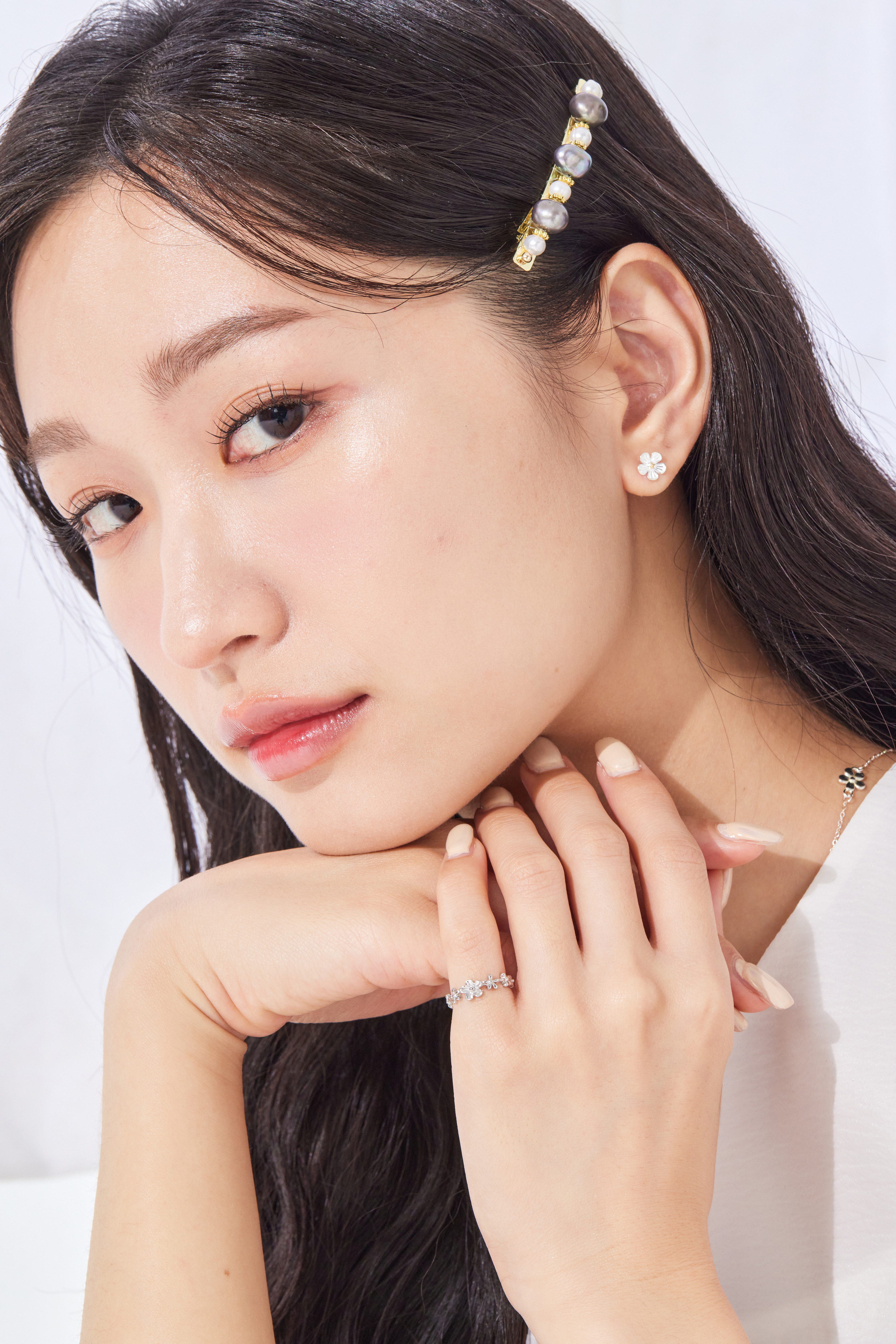 R1110 | 純銀花朵尾戒戒指