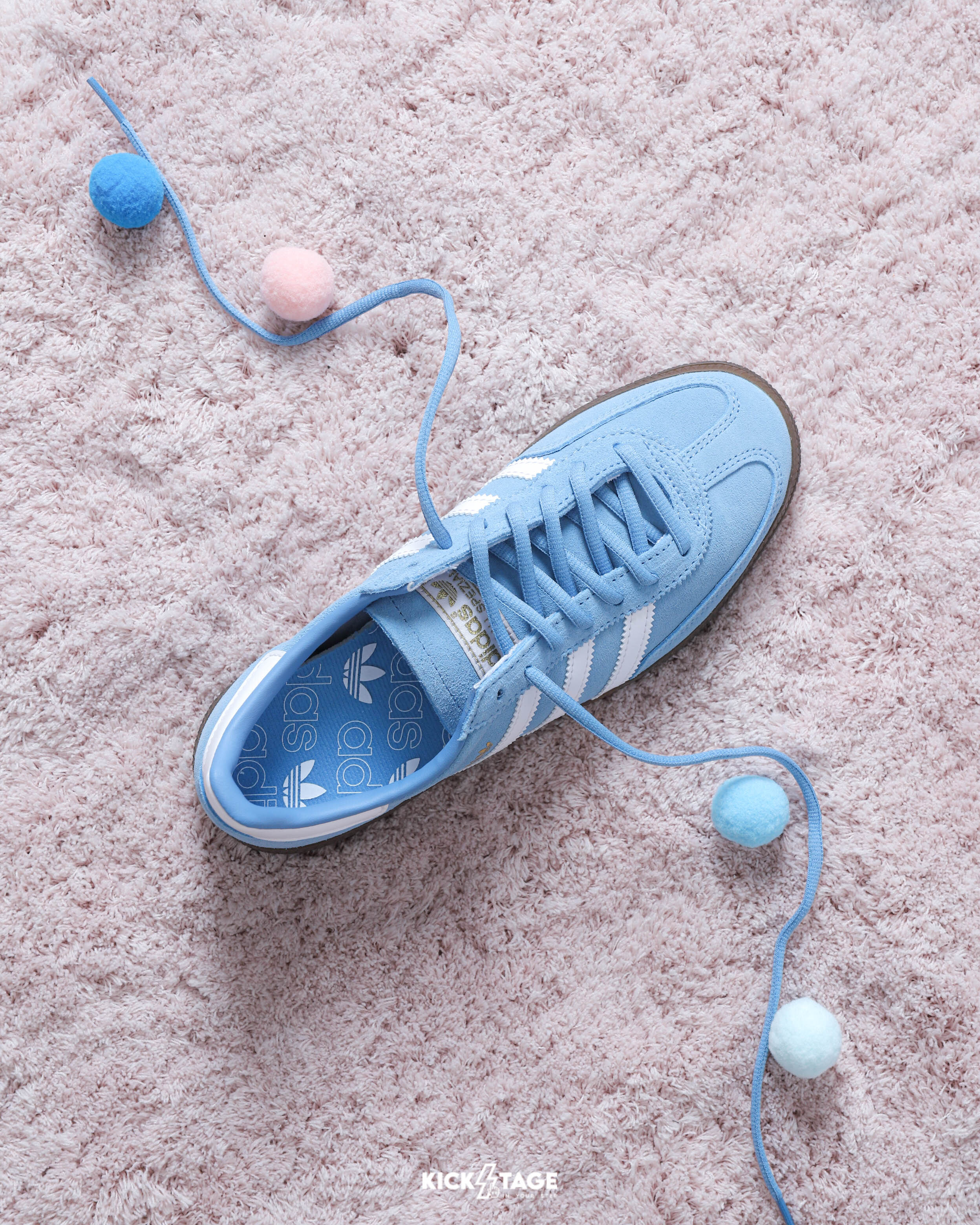 男女鞋 ADIDAS HANDBALL SPEZIAL 天藍色 經典 復古 麂皮 德訓鞋 休閒鞋【BD7632】