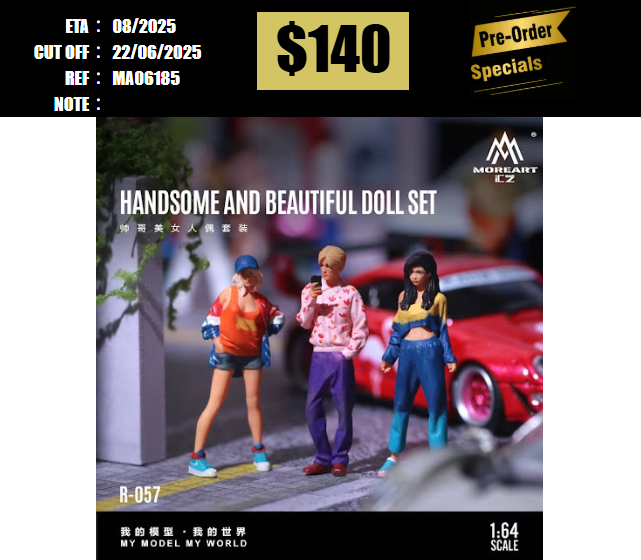PO-$140 * MOREART * 1:64 FIGURE - Handsome and Beautiful Figures Set(MO223057) [OD18/06]