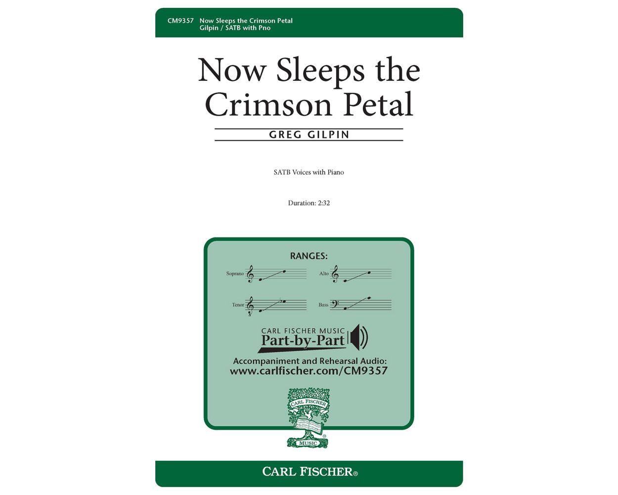 【混聲四部】《Now Sleeps the Crimson Petal》