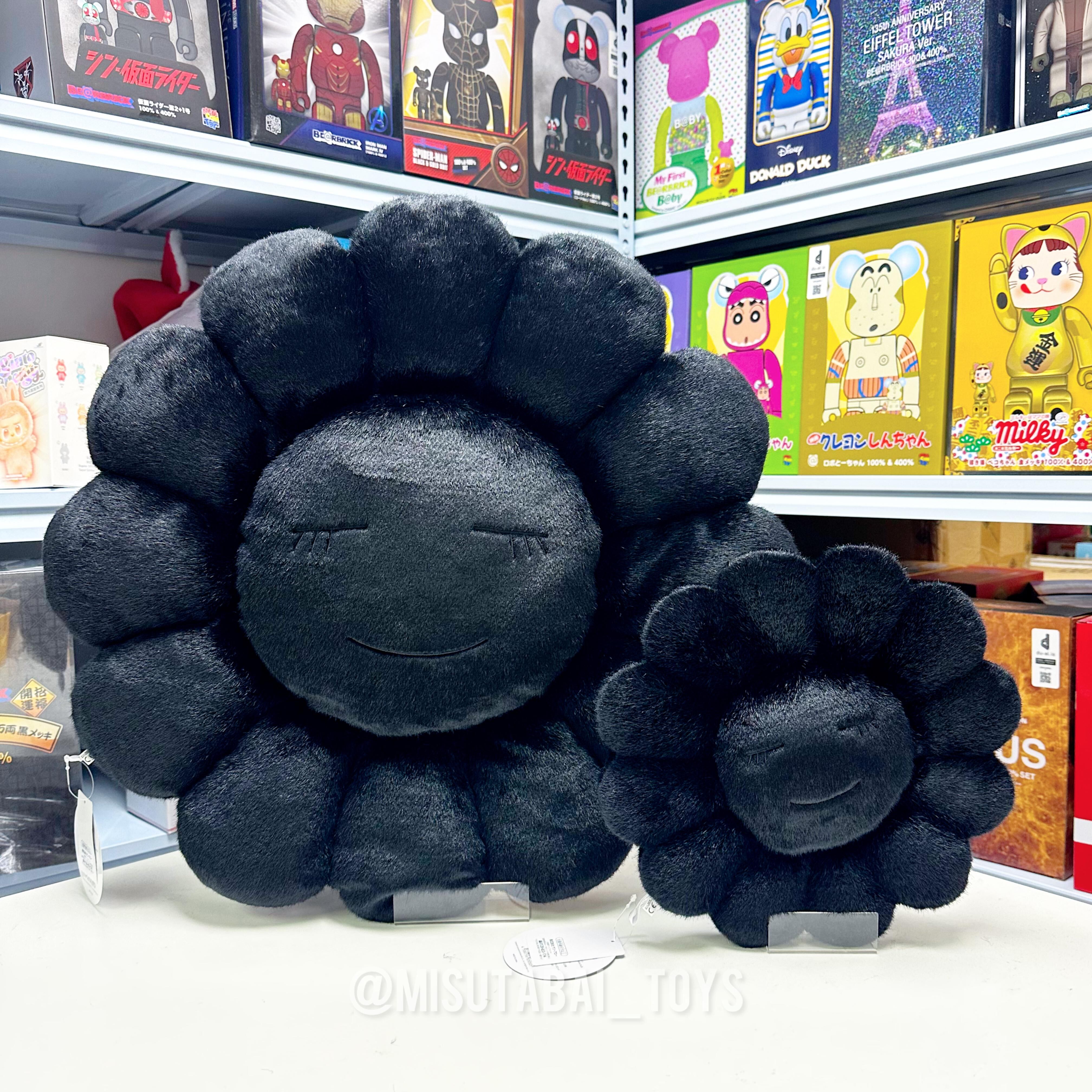 30cm/ 60cm Takashi Murakami Flower Cushion (All Black)