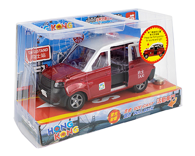 香港交通工具玩具-發光有聲紅色的士 SJ116A