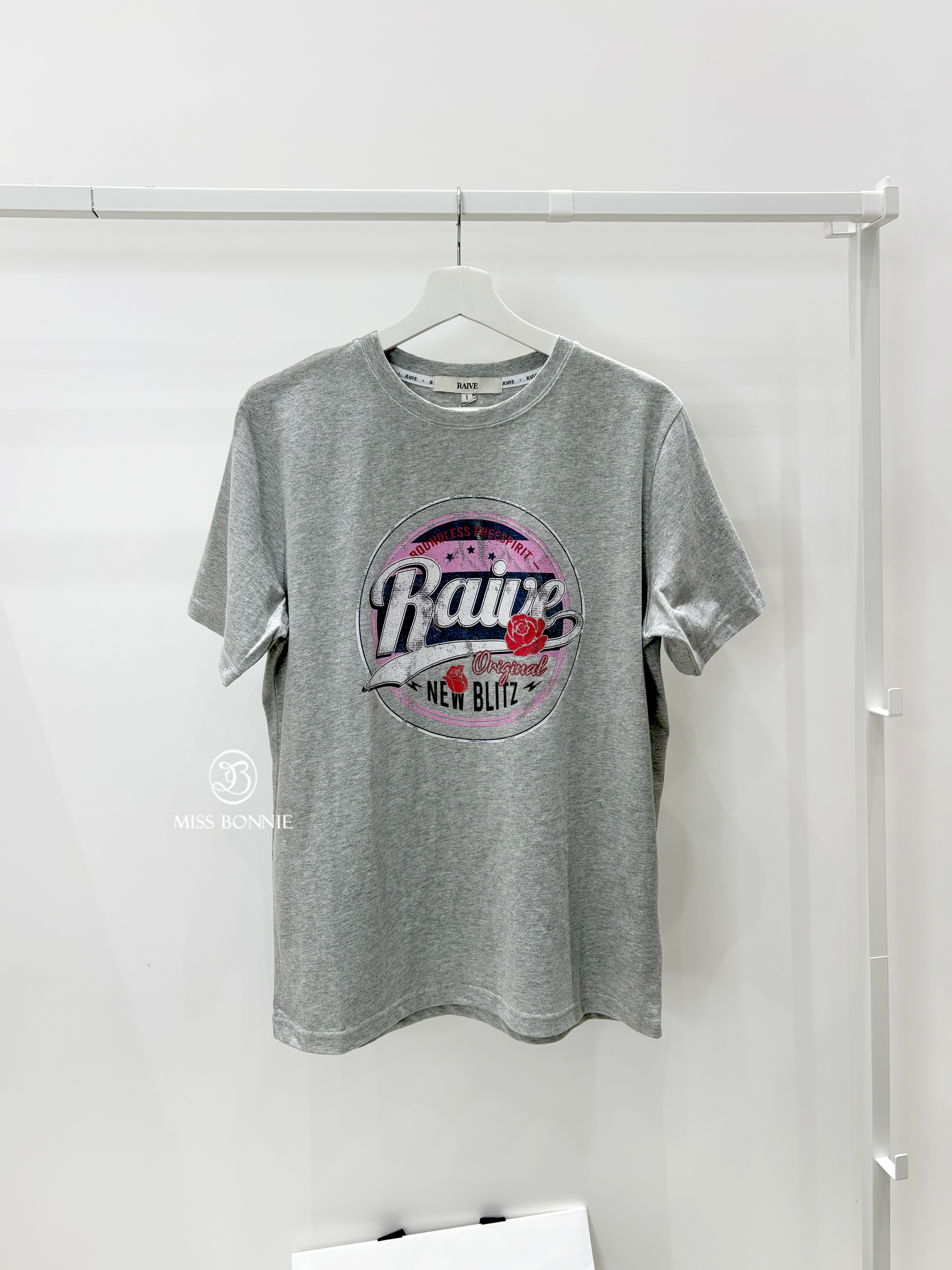 RAIVE圓標玫瑰短袖T