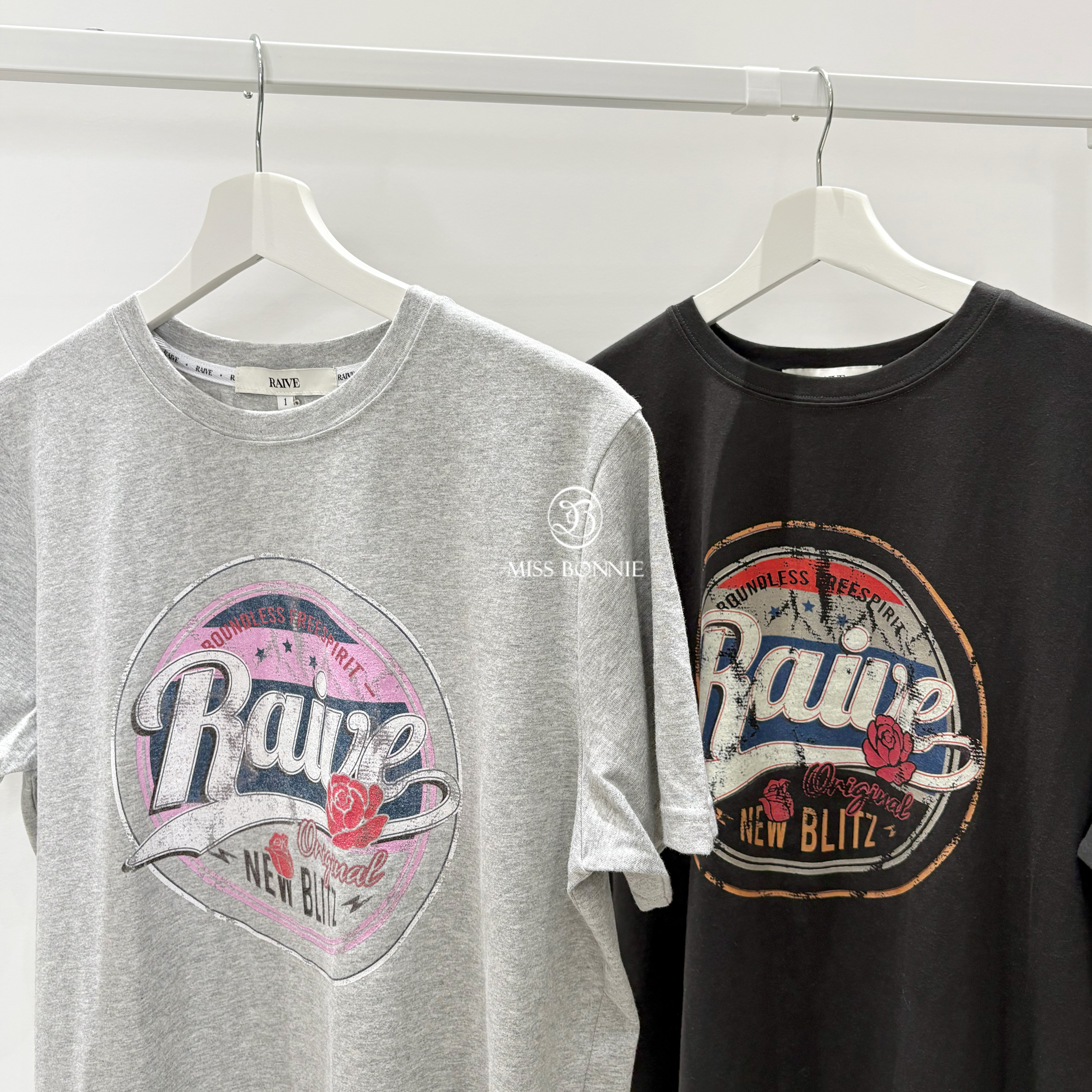 RAIVE圓標玫瑰短袖T