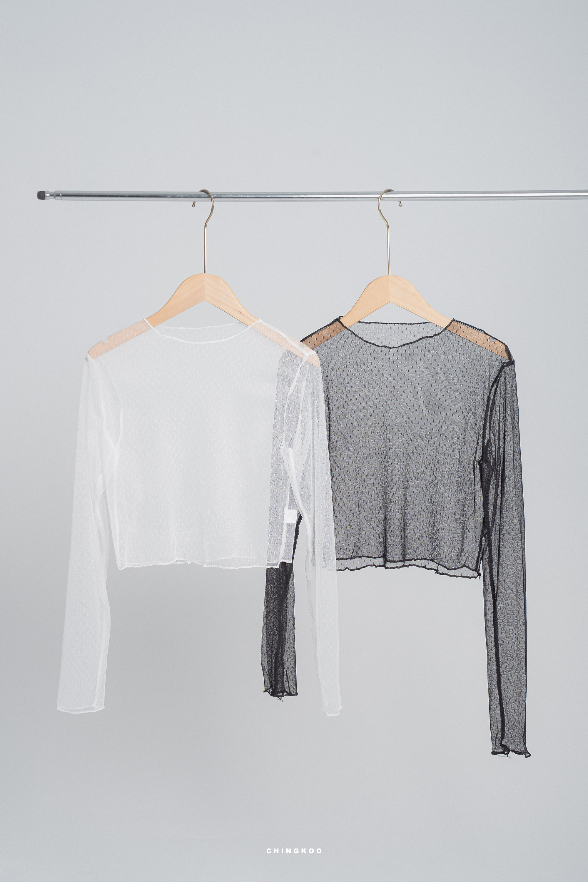 種子小點透膚長袖內搭 2色