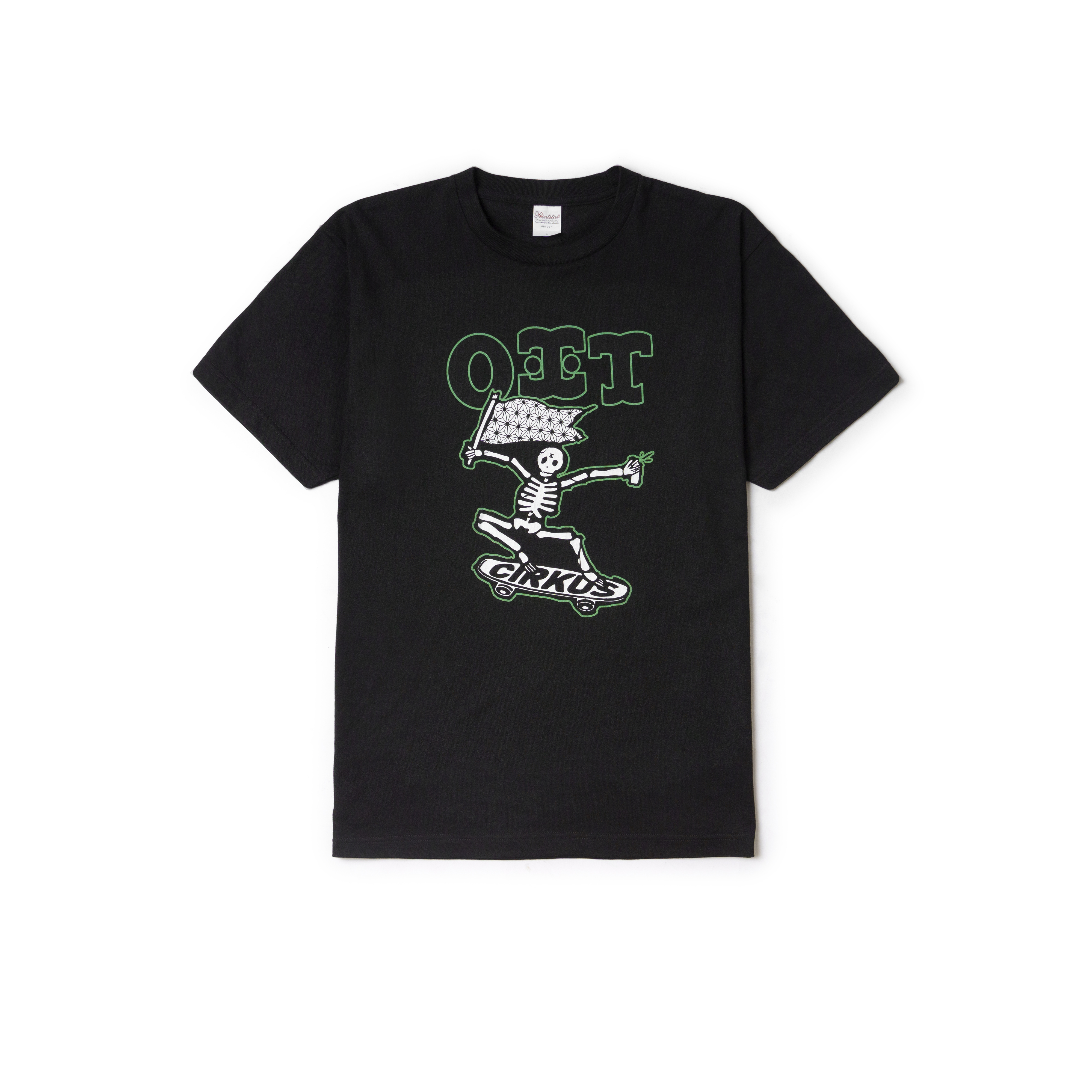 odd CIRKUS x OIT SKELETON CLASSIC TSHIRT BLACK 圖像短TEE - 黑色