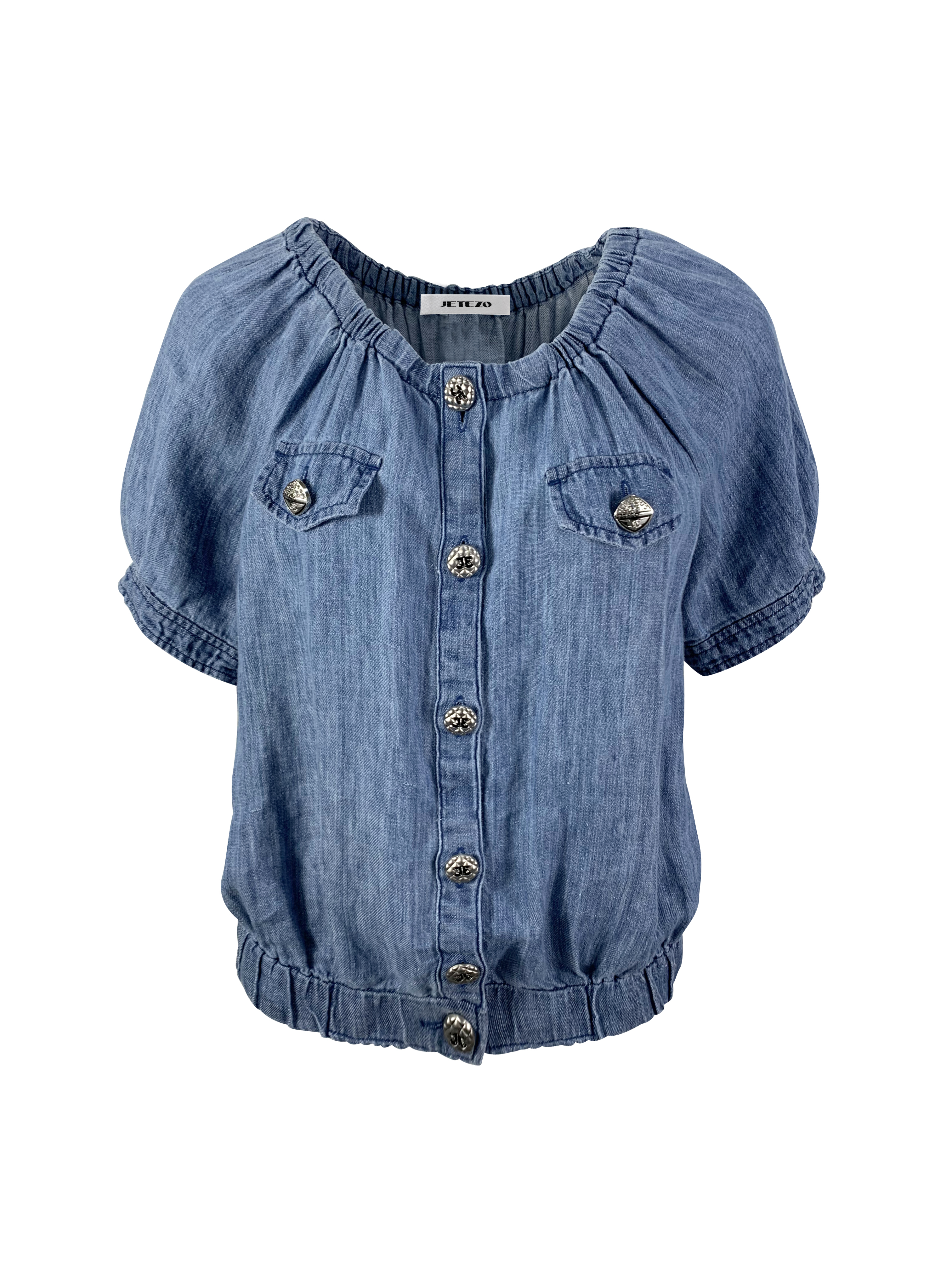 BB1EB030A1 亞麻牛仔上衣 (可拉平口2穿 / 官網限定)