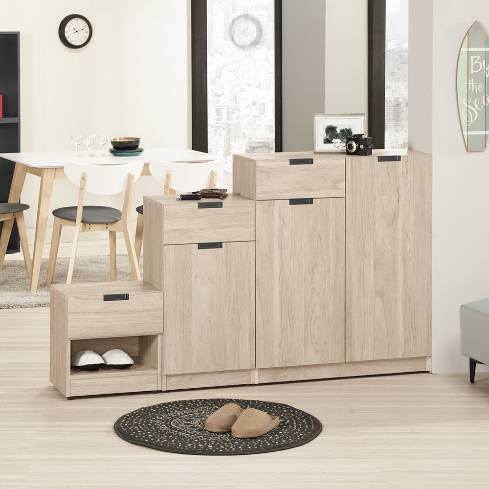 奧拉5.4尺三門三抽鞋櫃組合/玄關收納櫃/隔間置物櫃