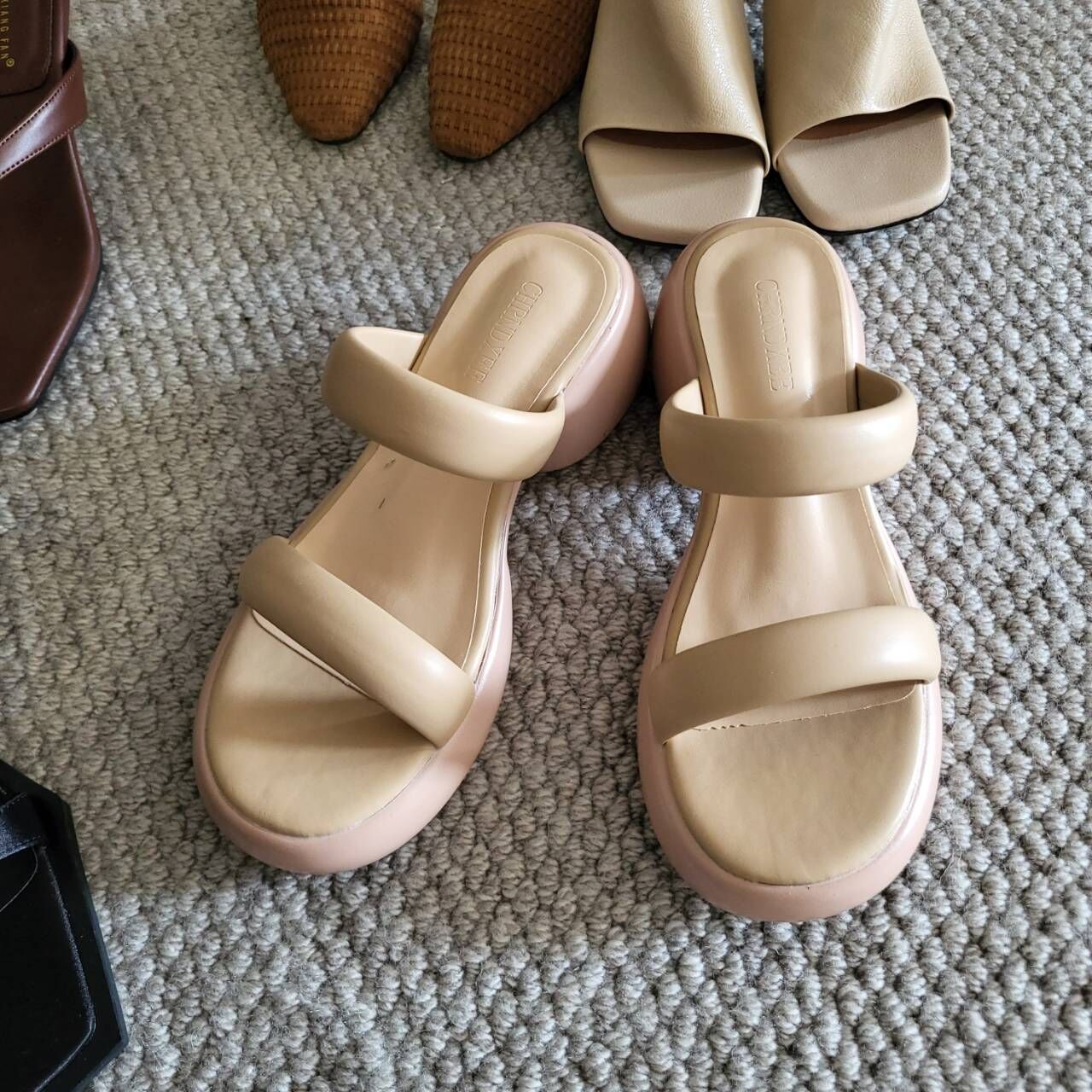 真皮雲朵厚底鞋