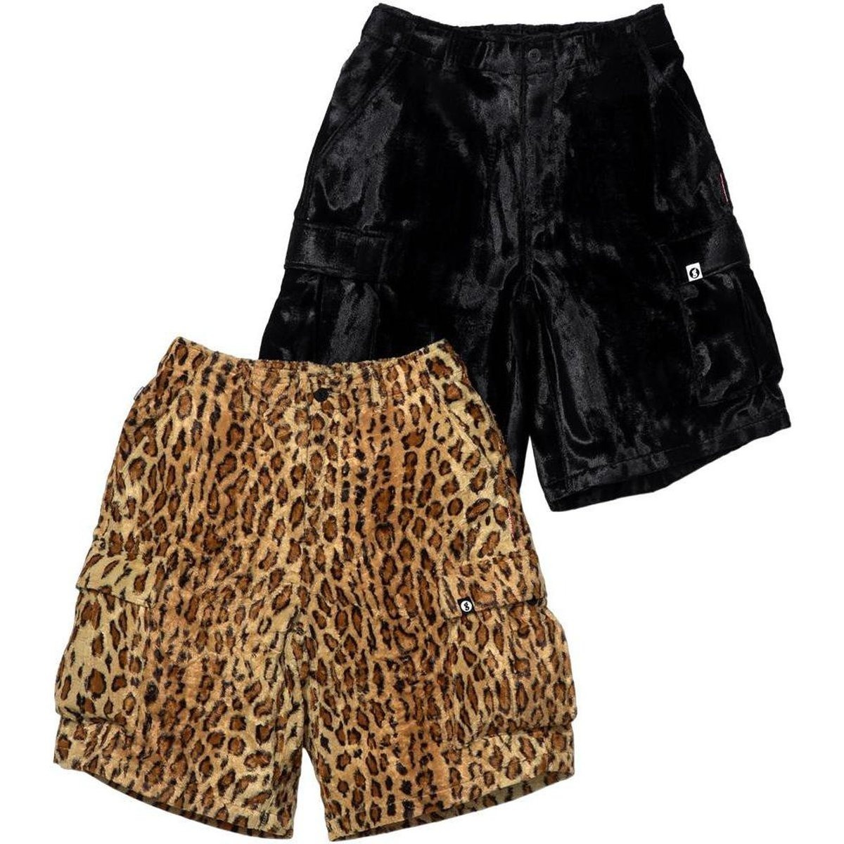 2025SS SUPREME x GOODENOUGH Crushed Rayon Cargo Short 藤原浩 豹紋 短褲 現貨