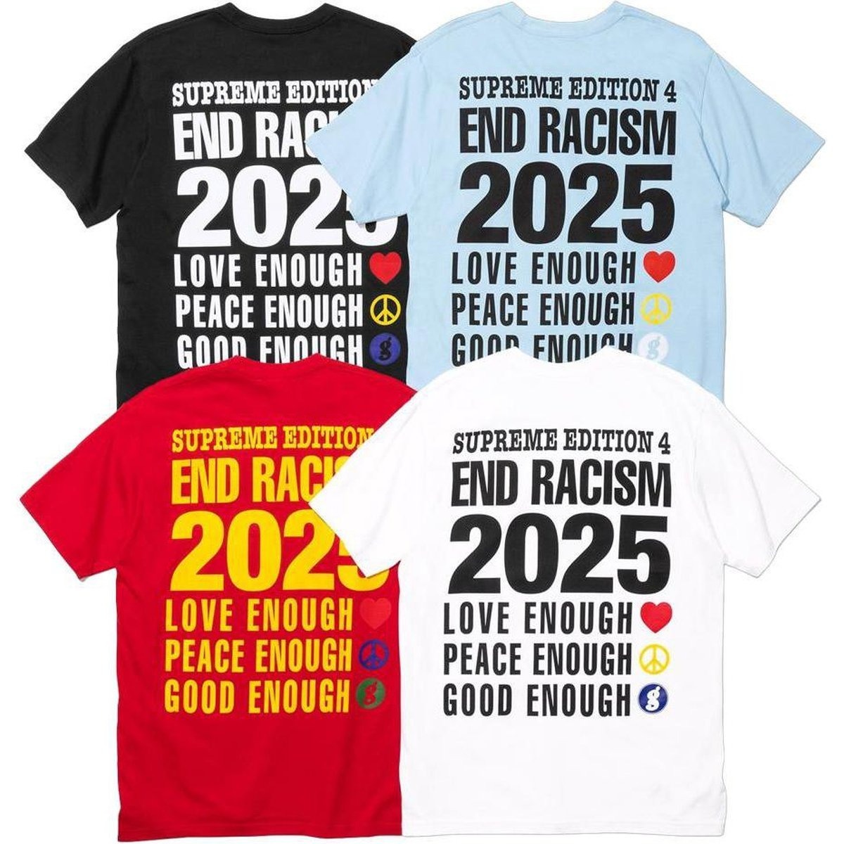アイドル Supreme x GOODENOUGH End Racism Tee M Supreme - GOODENOUGH End Racism Tee White – HOMEGAME TOKYO
