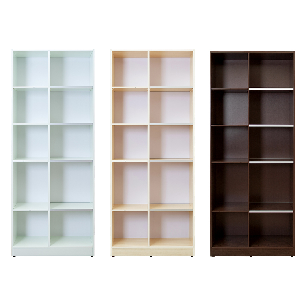 南亞塑鋼-2.7尺開放式10格書櫃/十格收納櫃/展示櫃/置物櫃