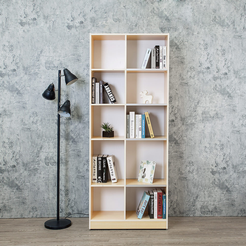 南亞塑鋼-2.7尺開放式10格書櫃/十格收納櫃/展示櫃/置物櫃