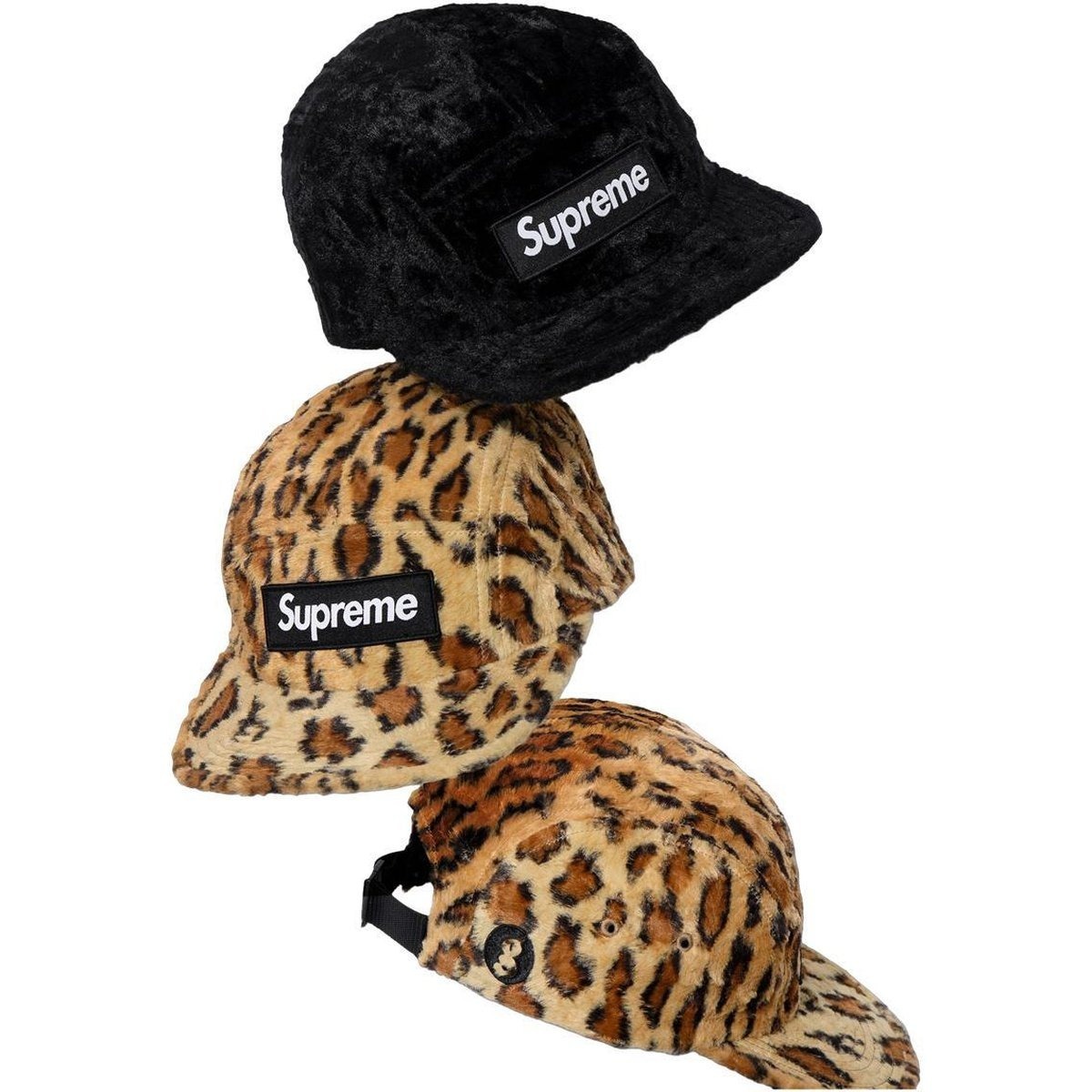 2025SS SUPREME x GOODENOUGH Crushed Rayon Camp Cap 聯名 豹紋 帽子 現貨