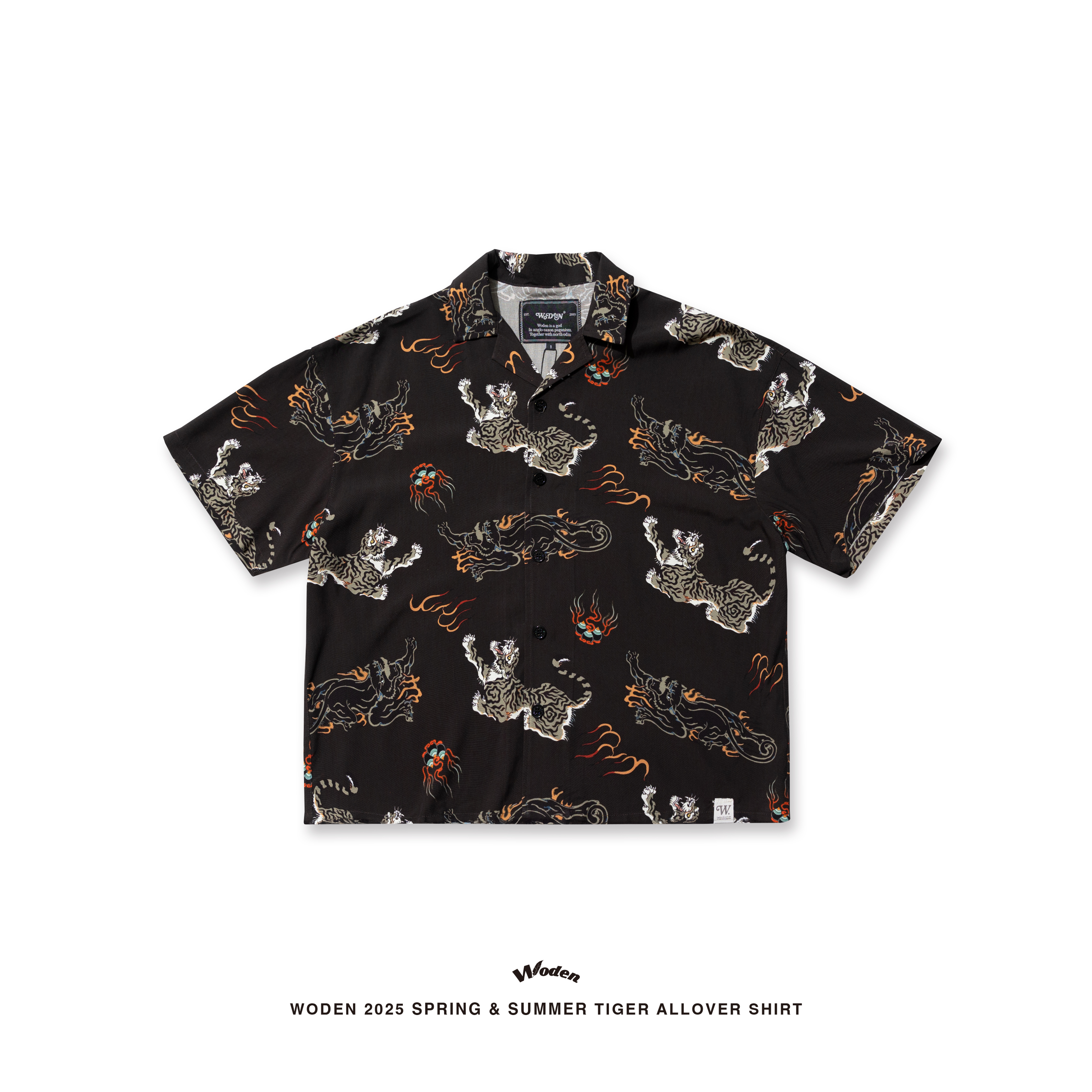WODEN 2025 Spring & Summer Tiger Allover Shirt