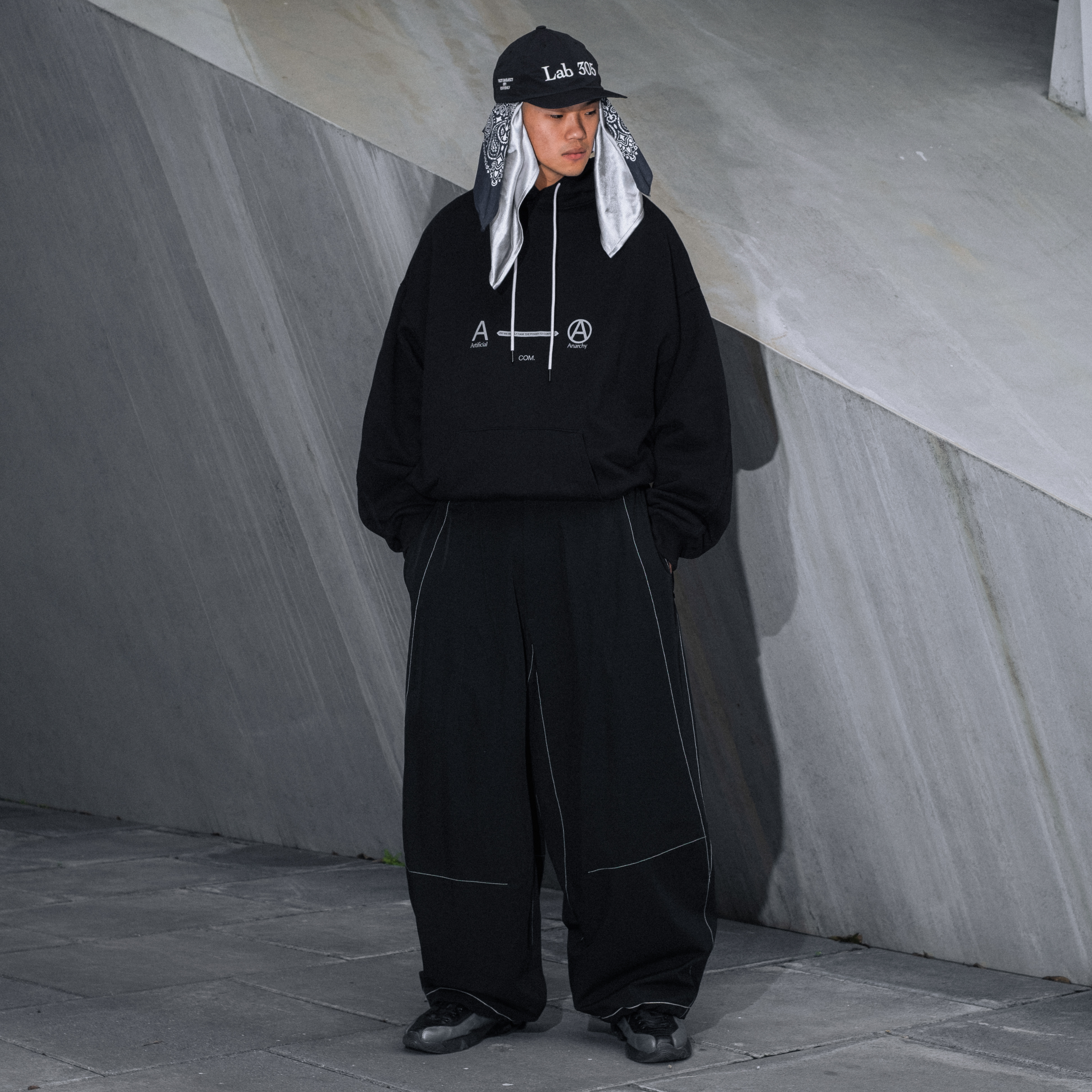 Wall of Sound - 4:14/”TECHNOPOLIS” A/(A) Hoodie - Black