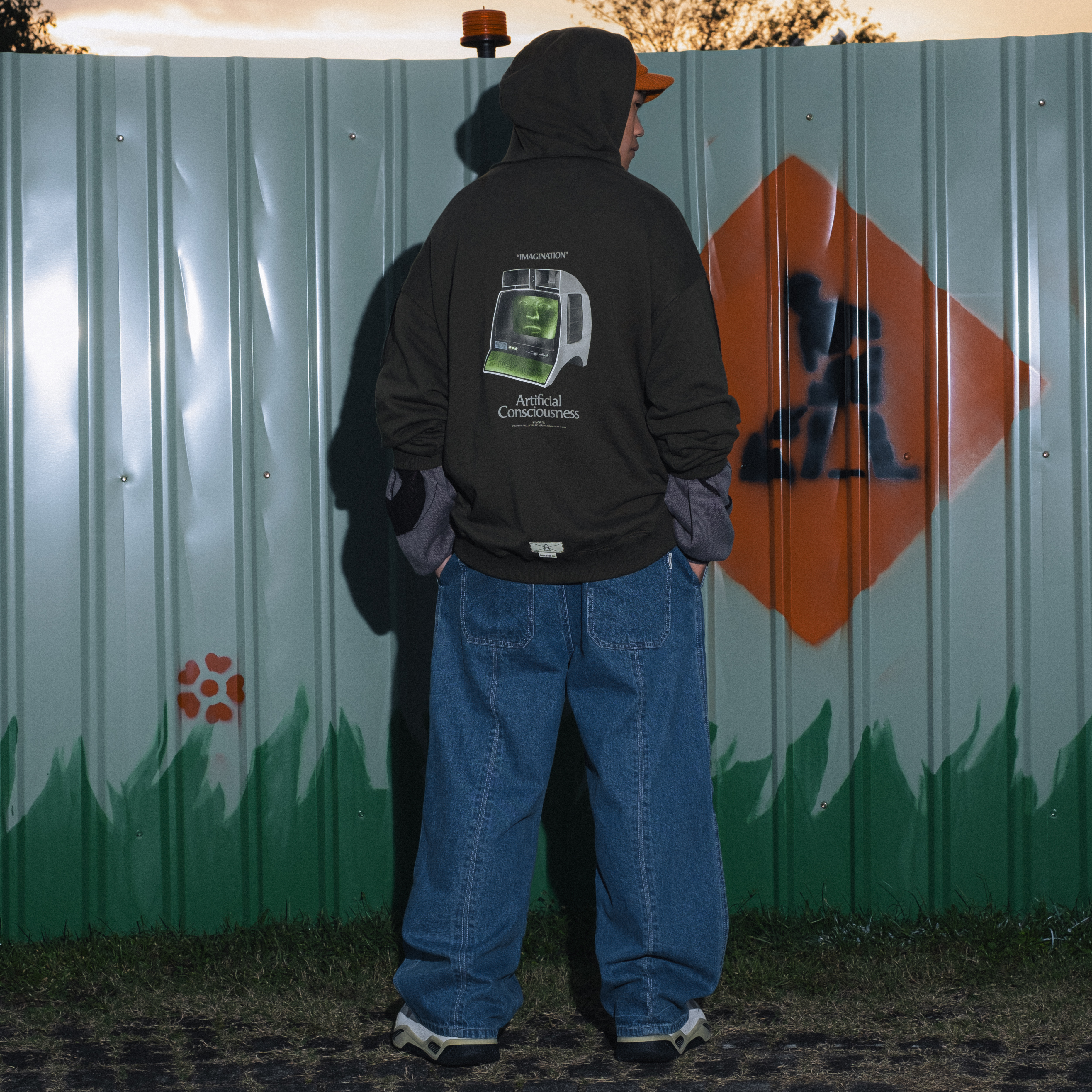 Wall of Sound - 4:14/”TECHNOPOLIS” A/(A) Hoodie - Forest Green