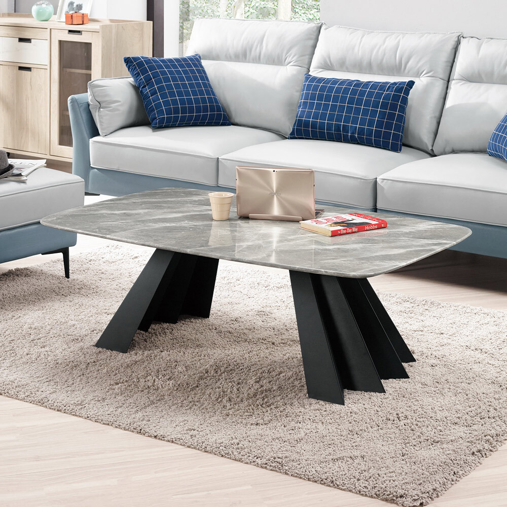 馬拉4.3尺石面設計造型款大茶几