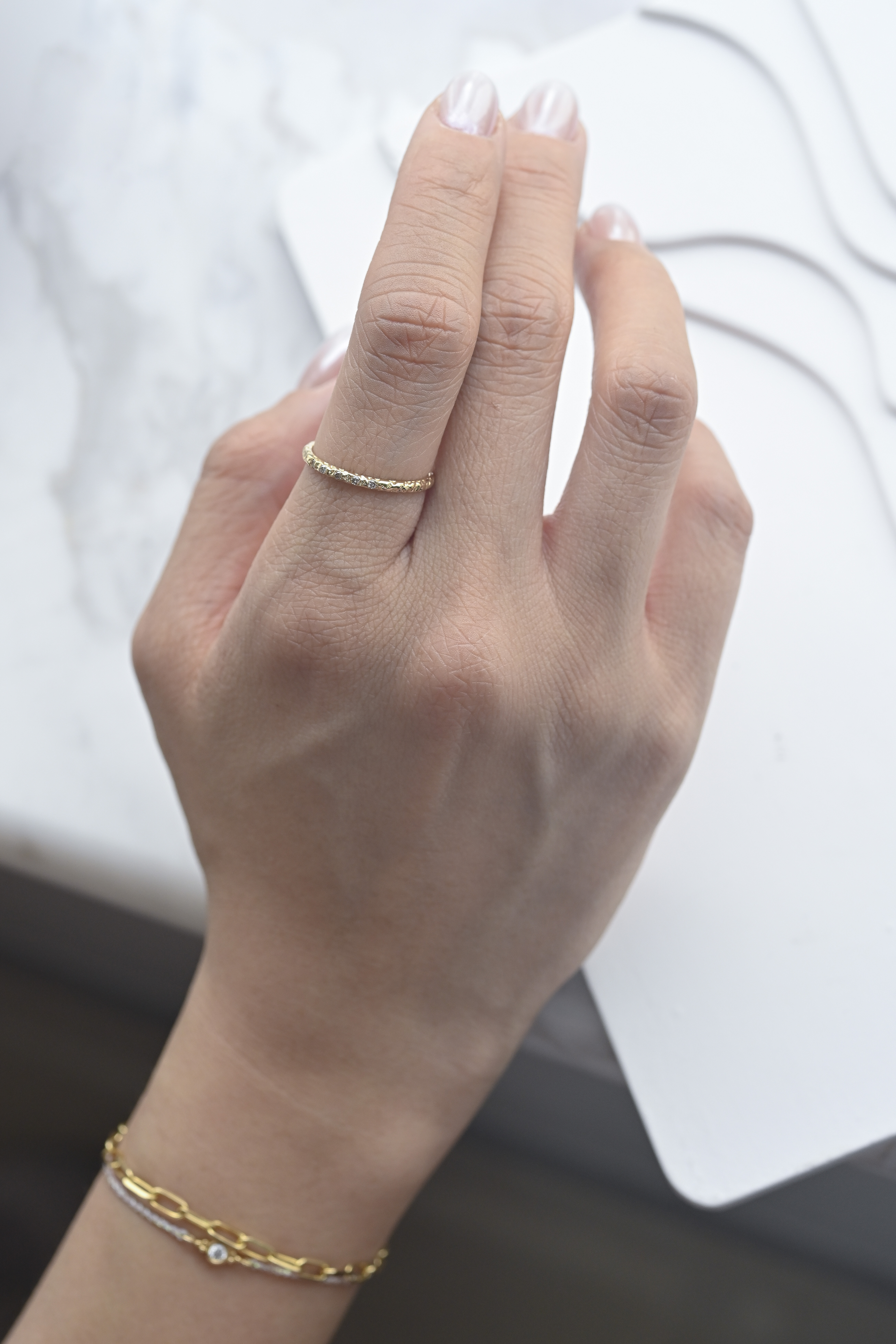 18K Moon Brown Diamond Ring