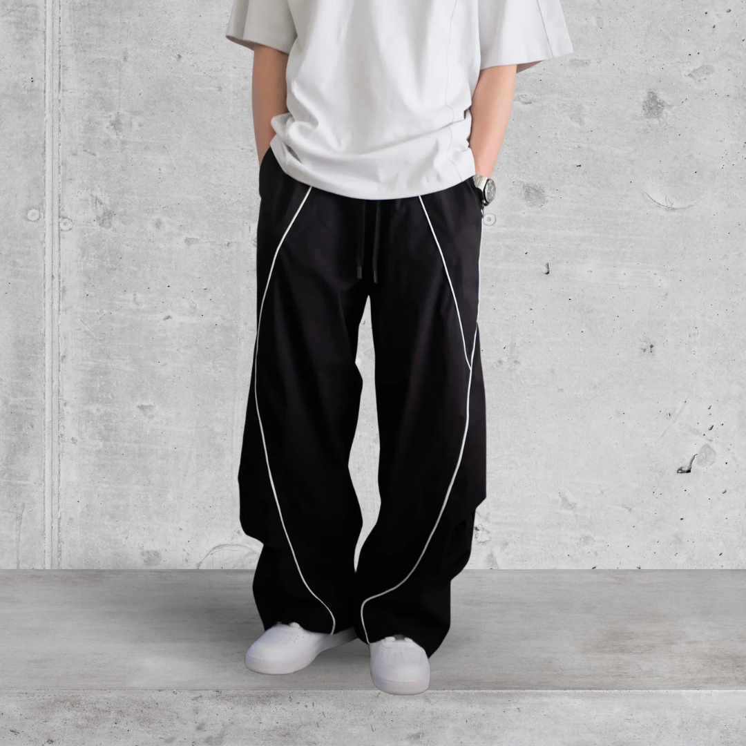 （現貨）P013 韓系 線條設計 彎刀 風褲