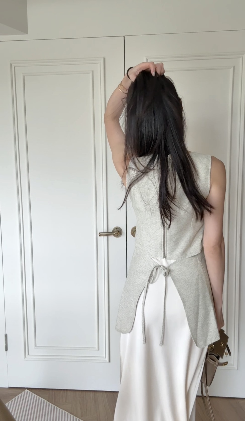 ｜韓國｜立體剪裁後綁帶上衣裙*絕版現貨