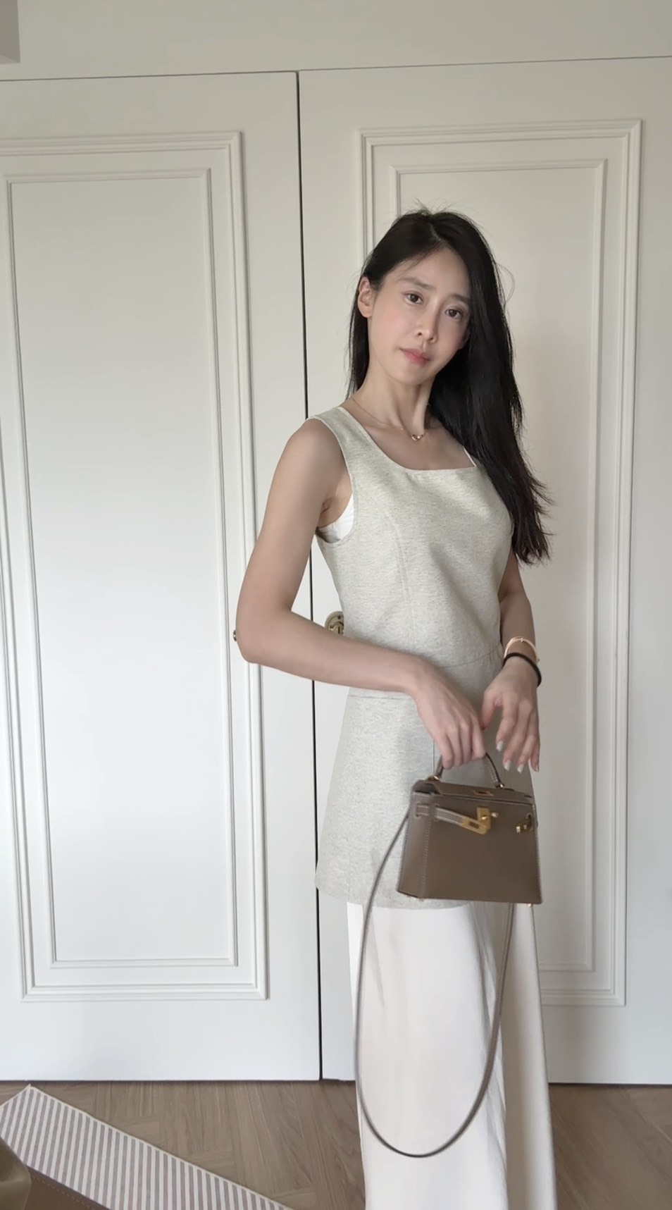 ｜韓國｜立體剪裁後綁帶上衣裙*絕版現貨