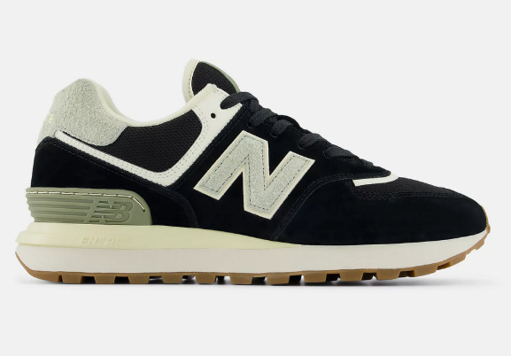 NEW Balance 574/LEGACY/ Unisex Lifestyle Running Sneakers – Off Black/green– JUN25