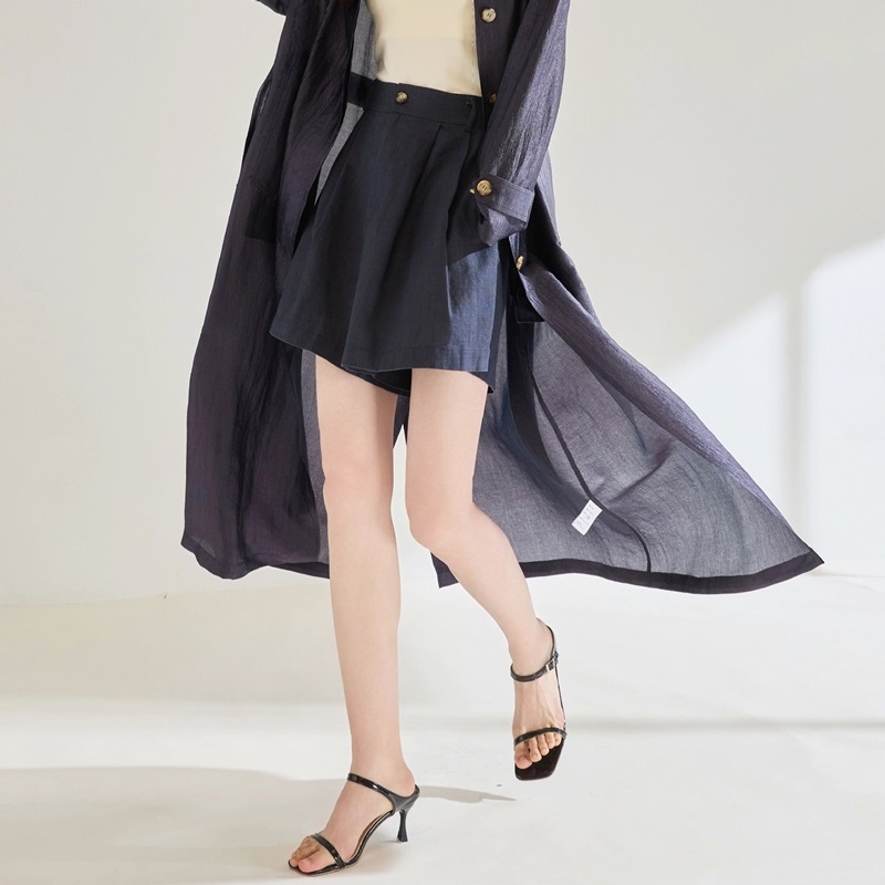 【零碼出清不退換】棉麻口袋休閒短褲