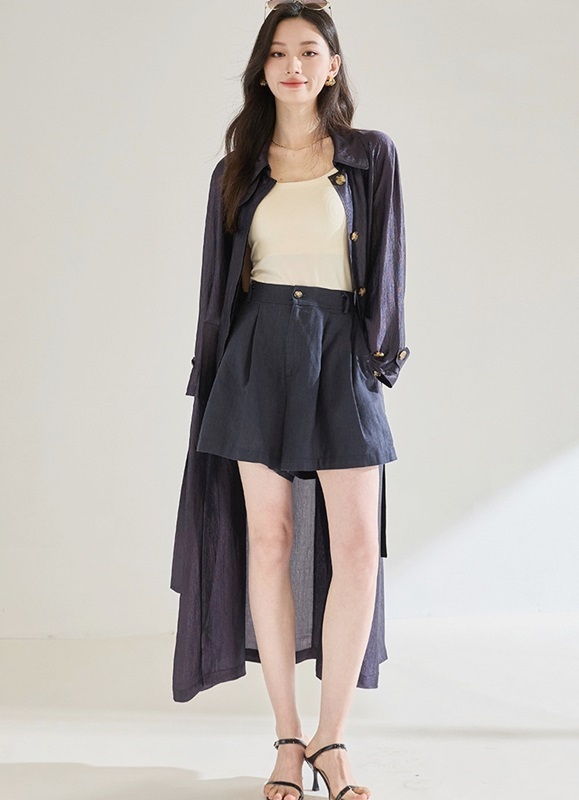 【零碼出清不退換】棉麻口袋休閒短褲