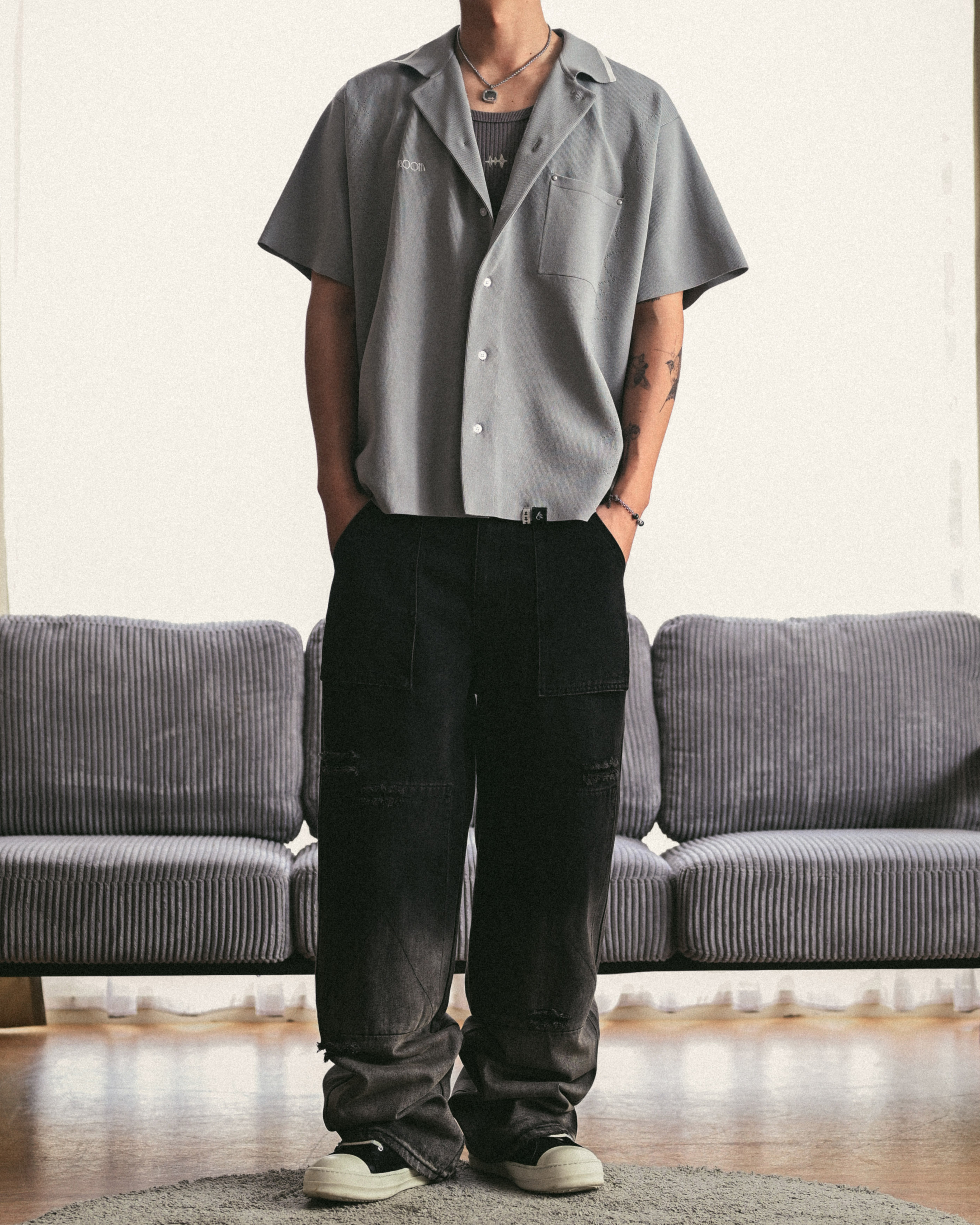 A” SUMMER SHIRT - GREY