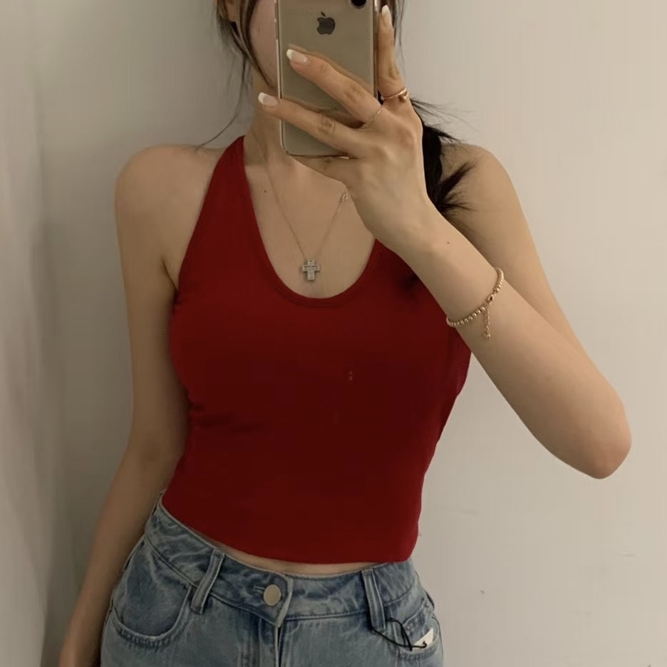 UB03繞脖感削肩背心Bratop(四色，無折扣）